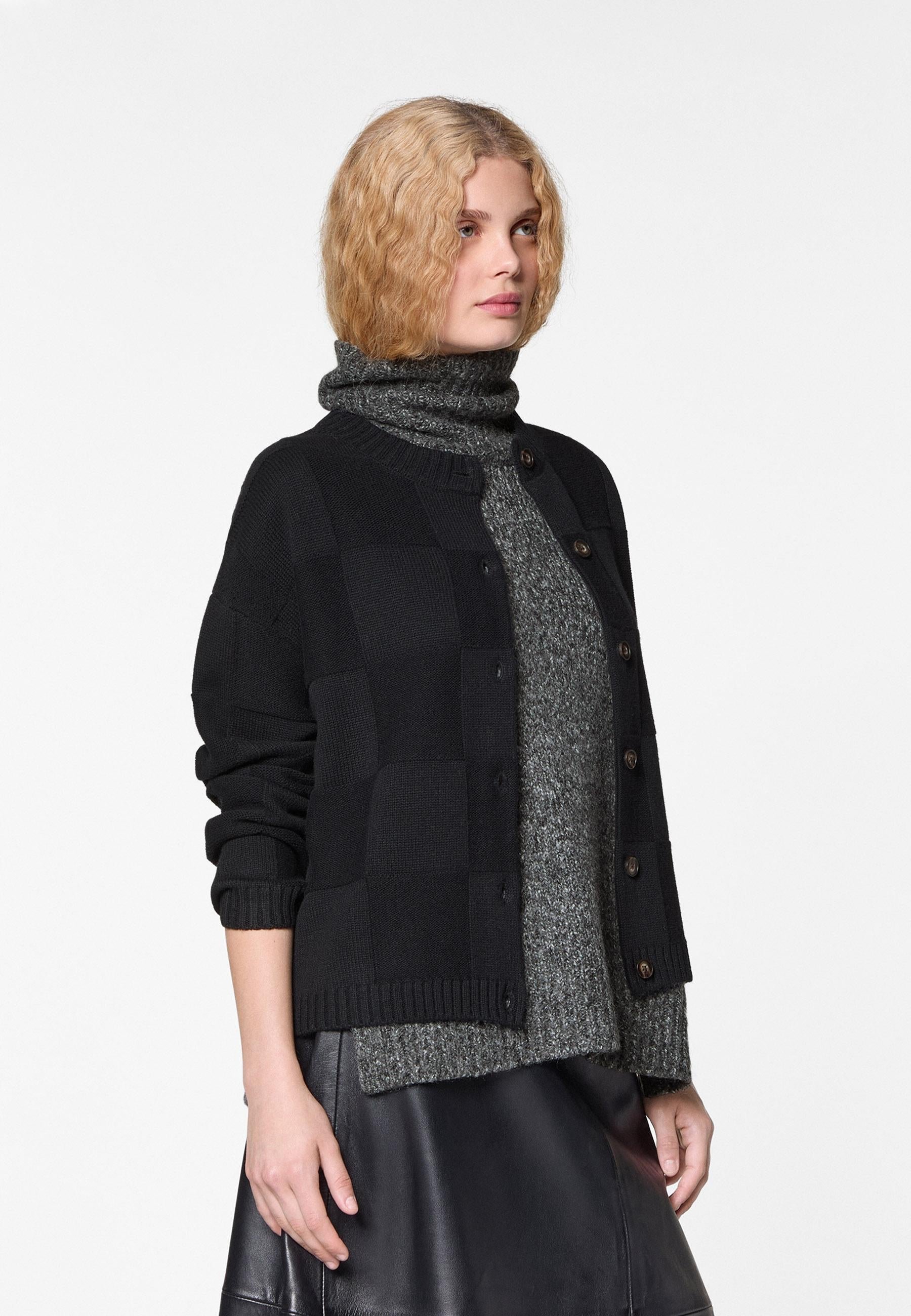 Fancy wool vest RODIER Black