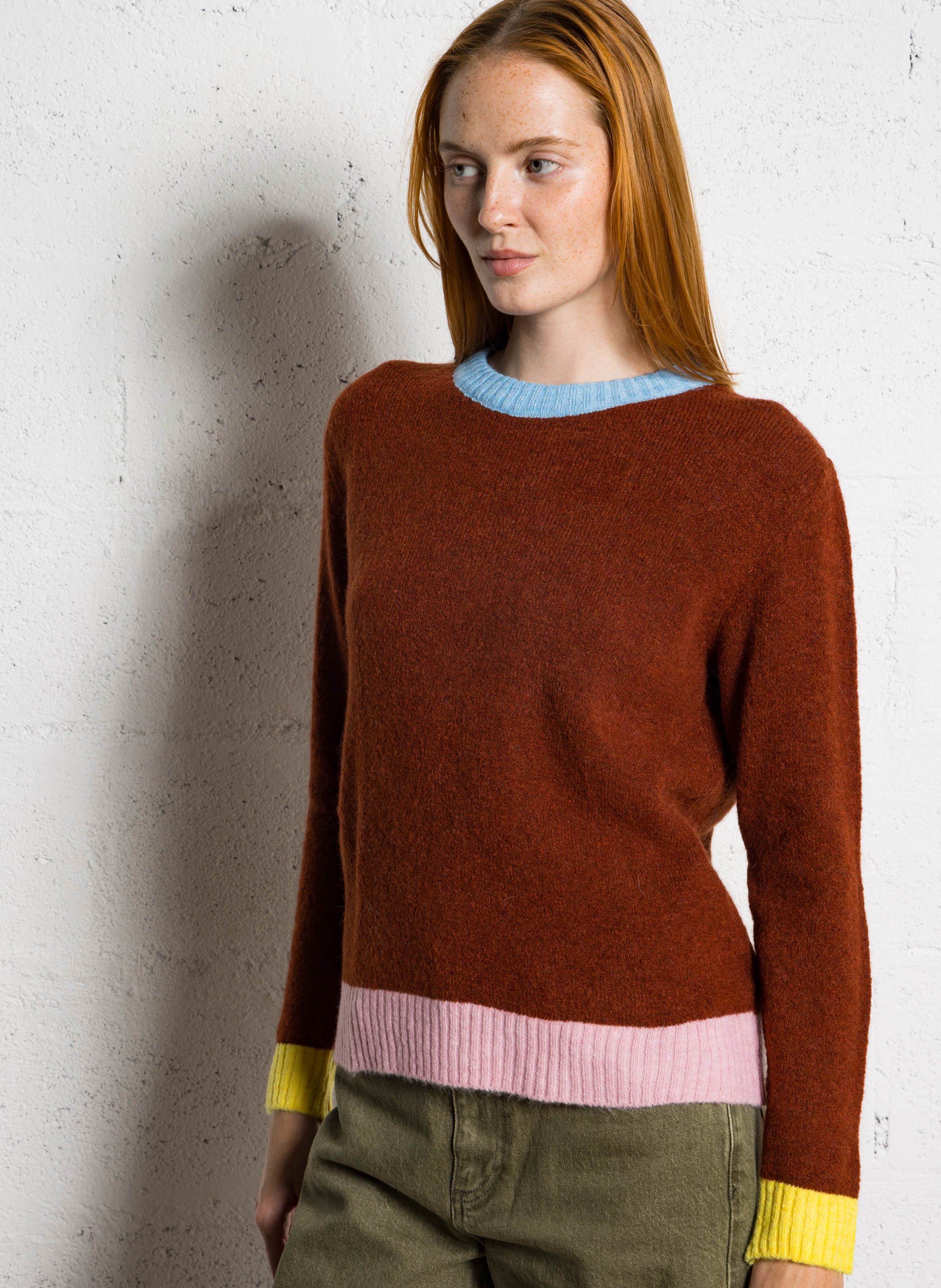 Pull droit col rond DR BLOOM Violet