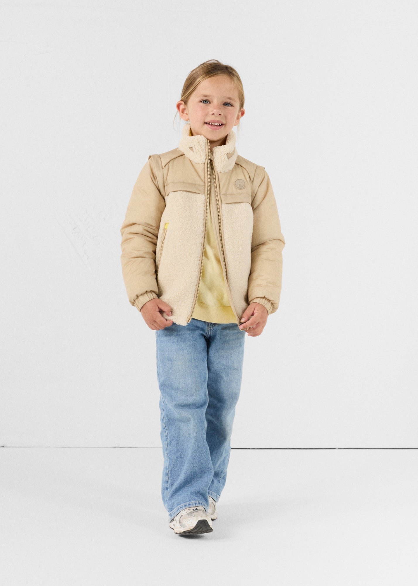Kids' Sherpa Erwan Puffer Jacket JOTT White