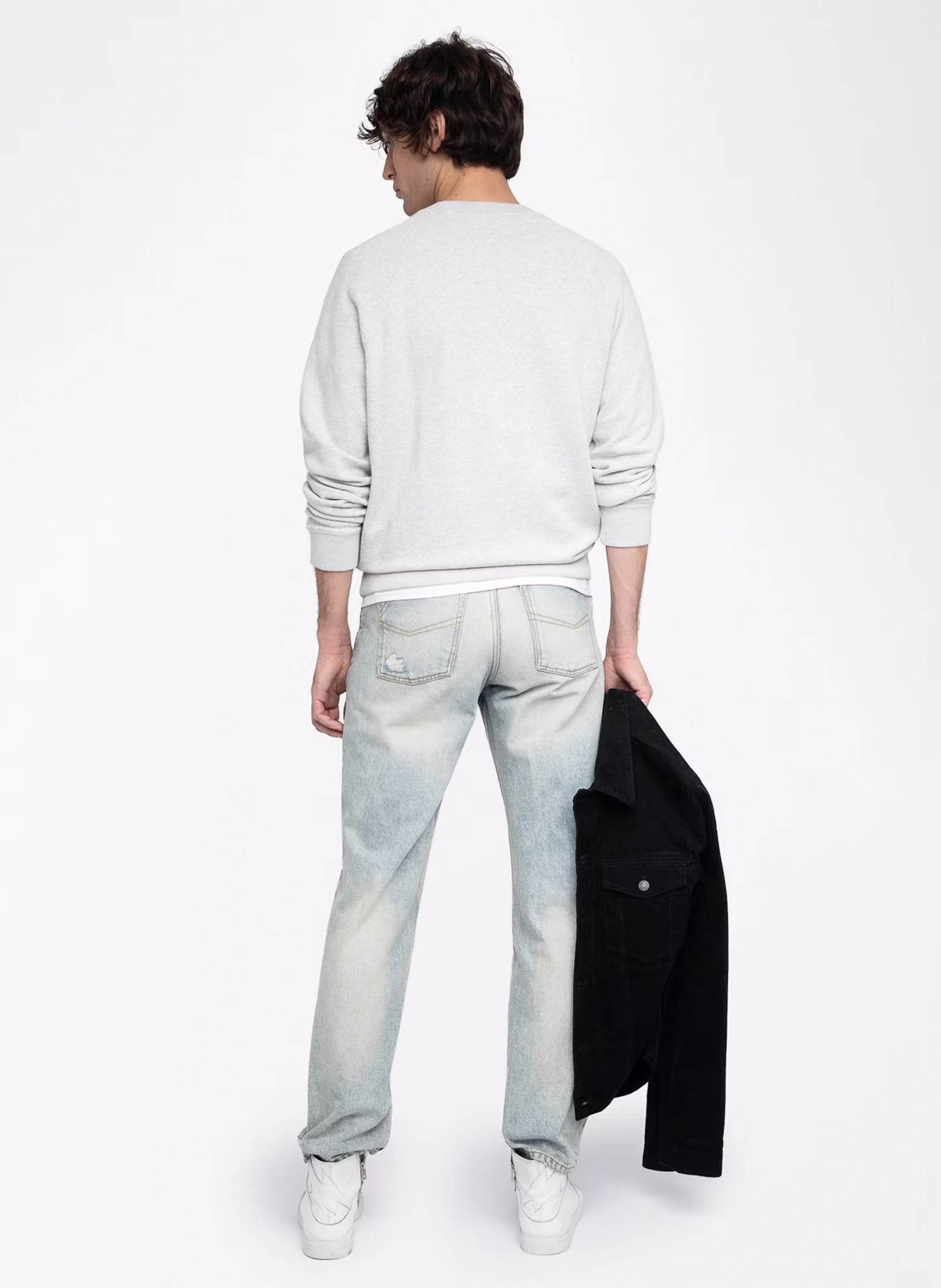 Gerade geschnittenes Rundhals-Sweatshirt aus Baumwolle ZADIG&VOLTAIRE Grau