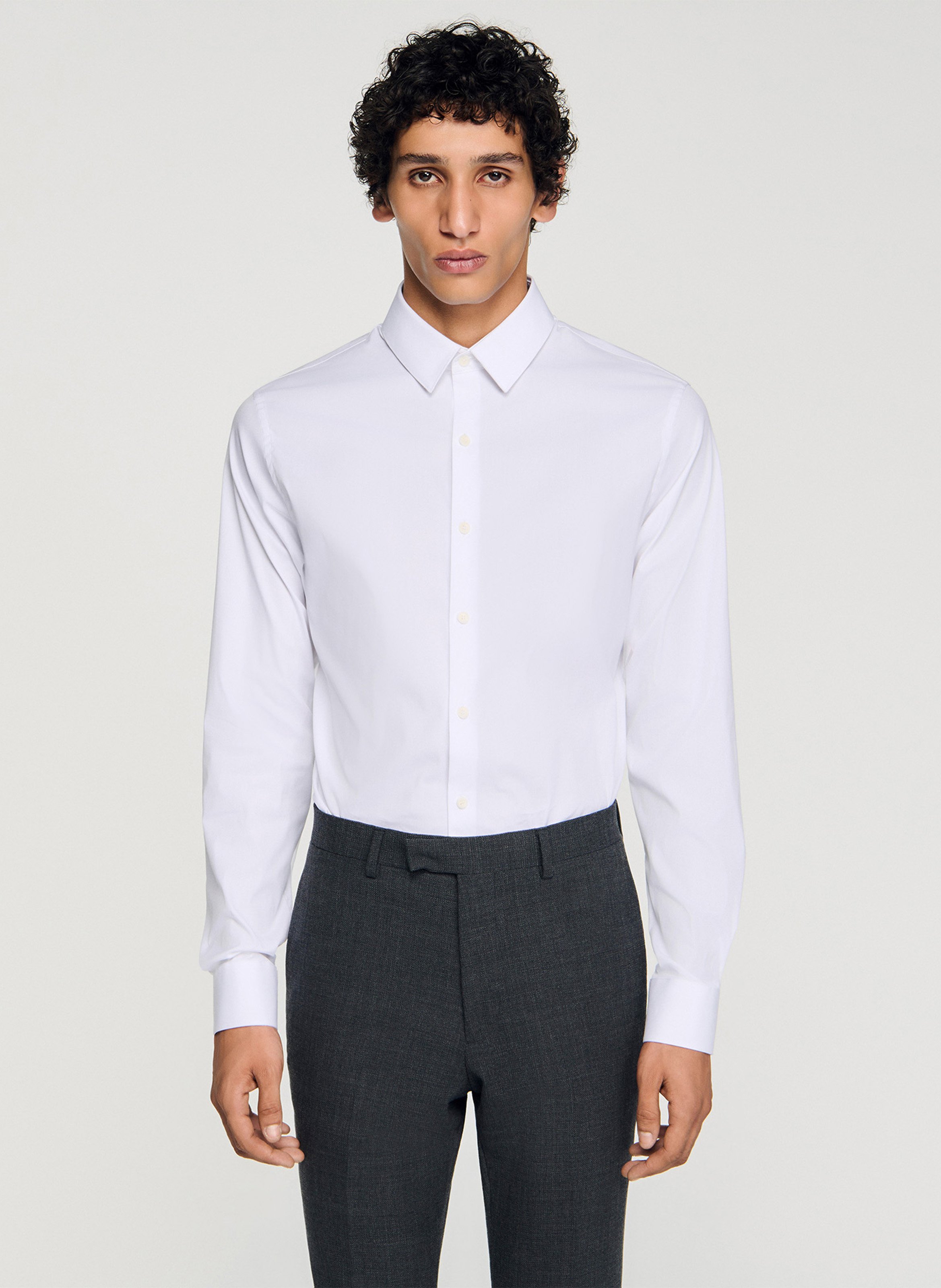 Chemise slim-fit en coton stretch SANDRO