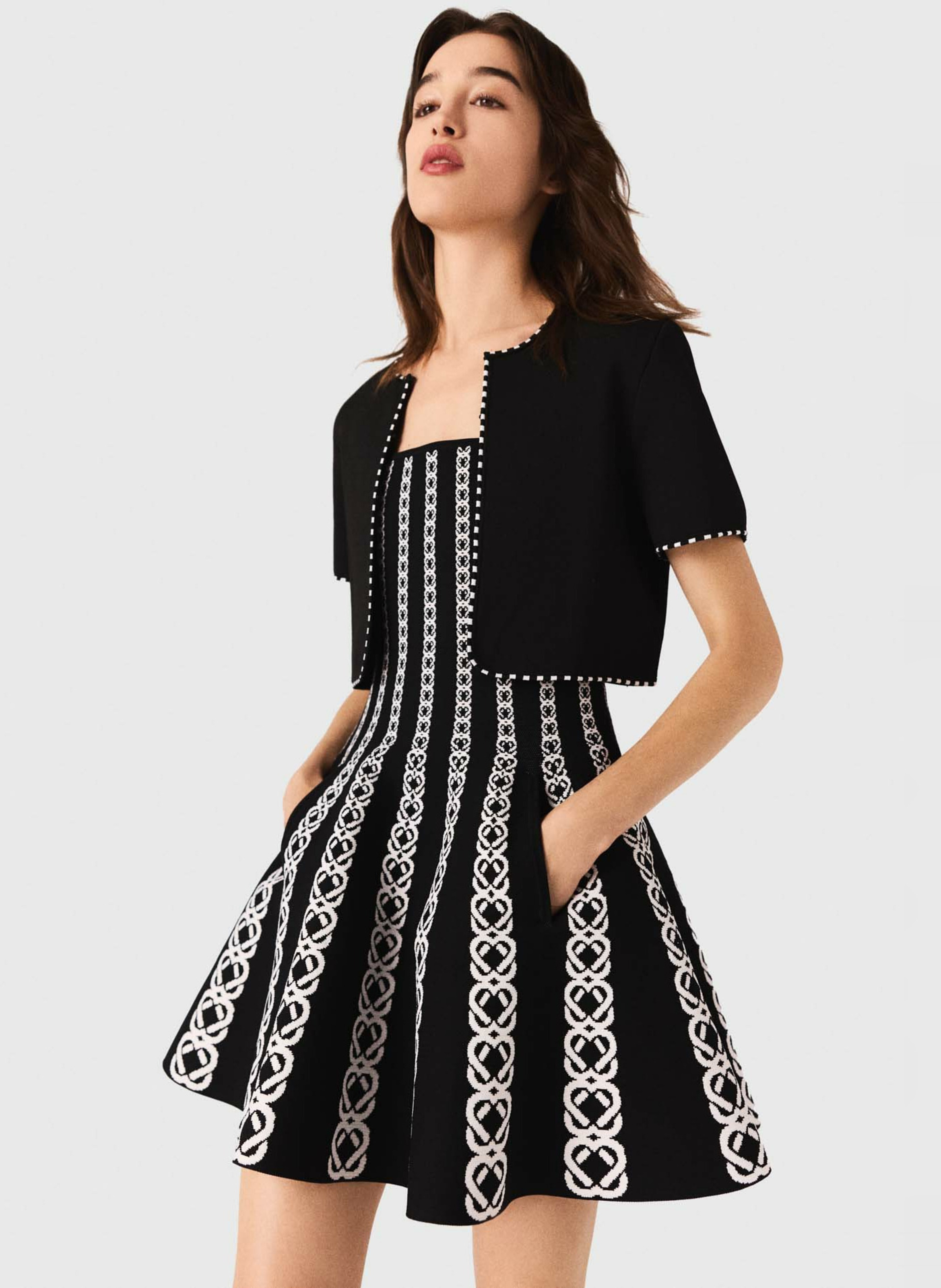 Cardigan col rond  MAJE Noir