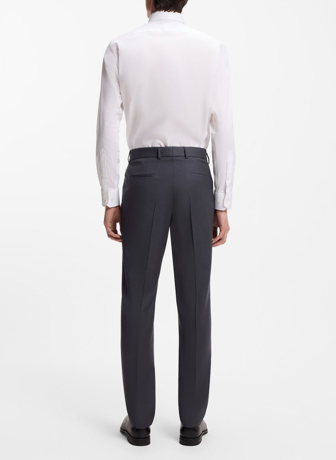 Regular-fit cotton shirt with classic collar BOSS White