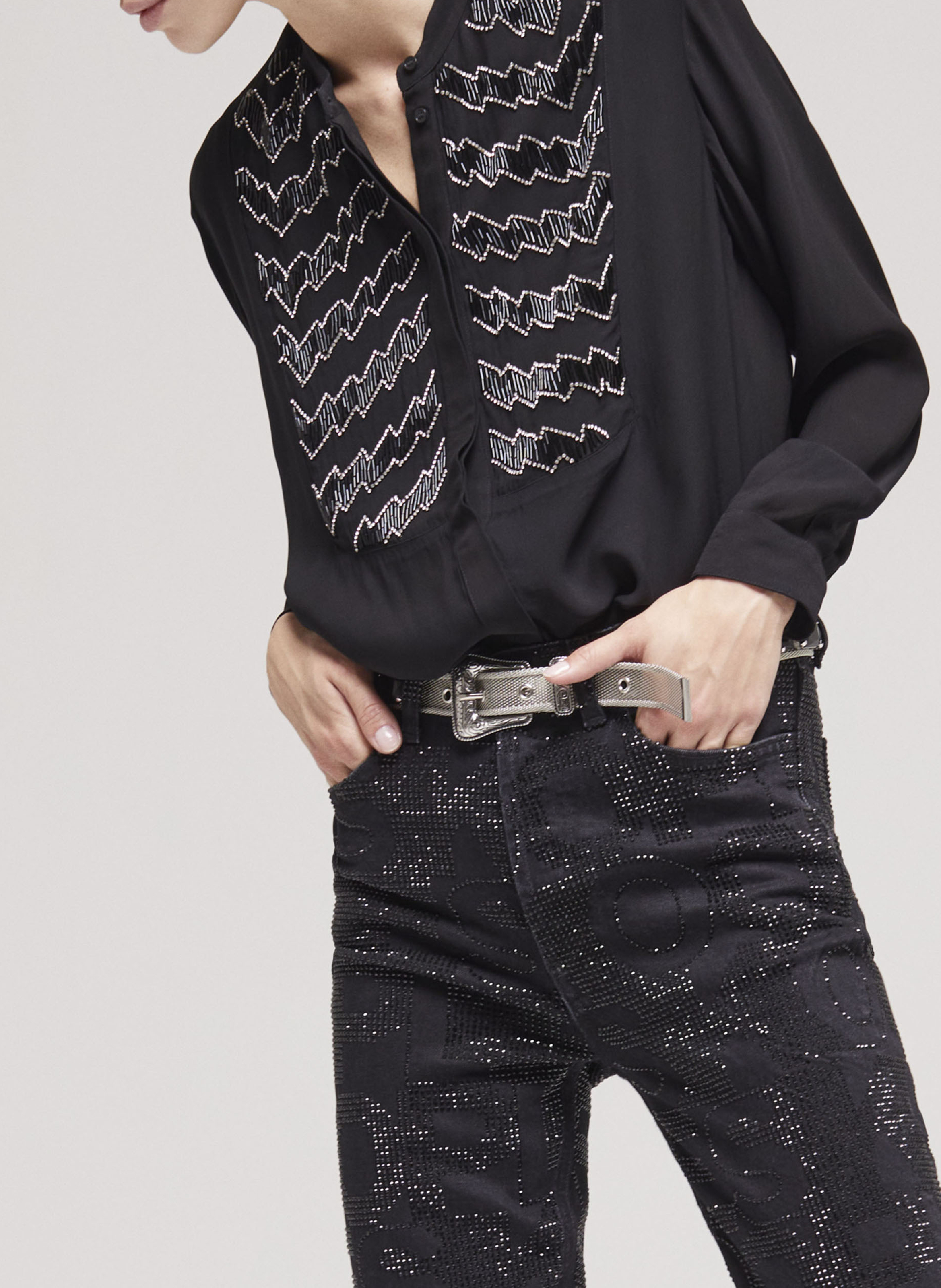 Chemise fluide en viscose THE KOOPLES Noir