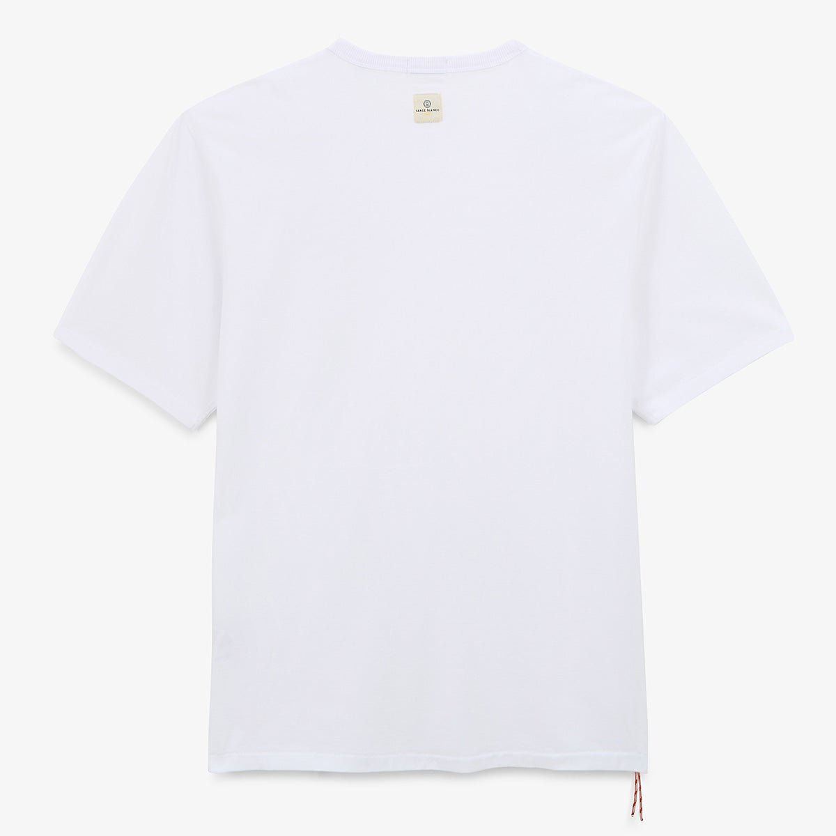 Round neck T-shirt in printed cotton jersey with sumo on the chest. SERGE BLANCO White