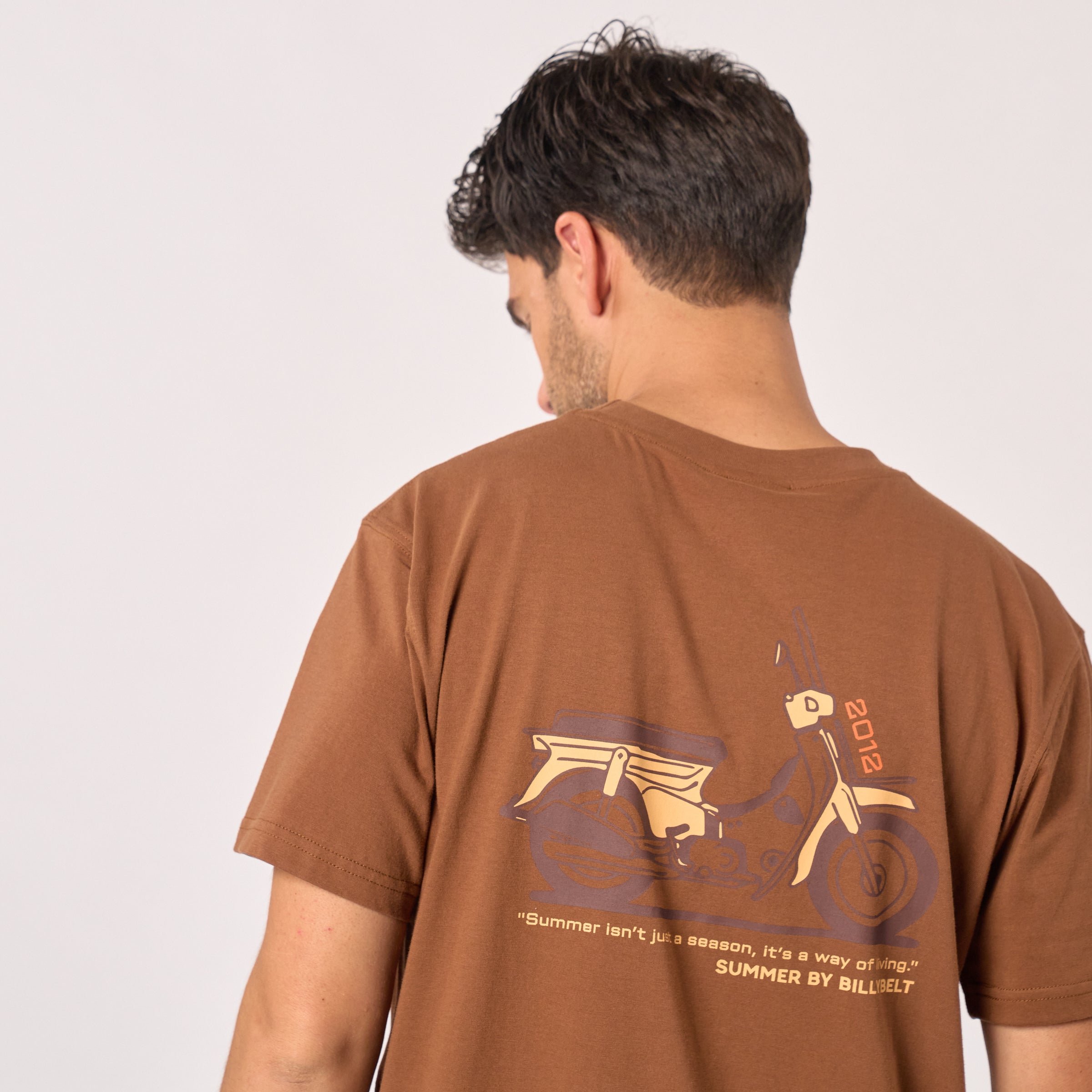 Organic cotton roadtrip T-shirt BILLYBELT Brown
