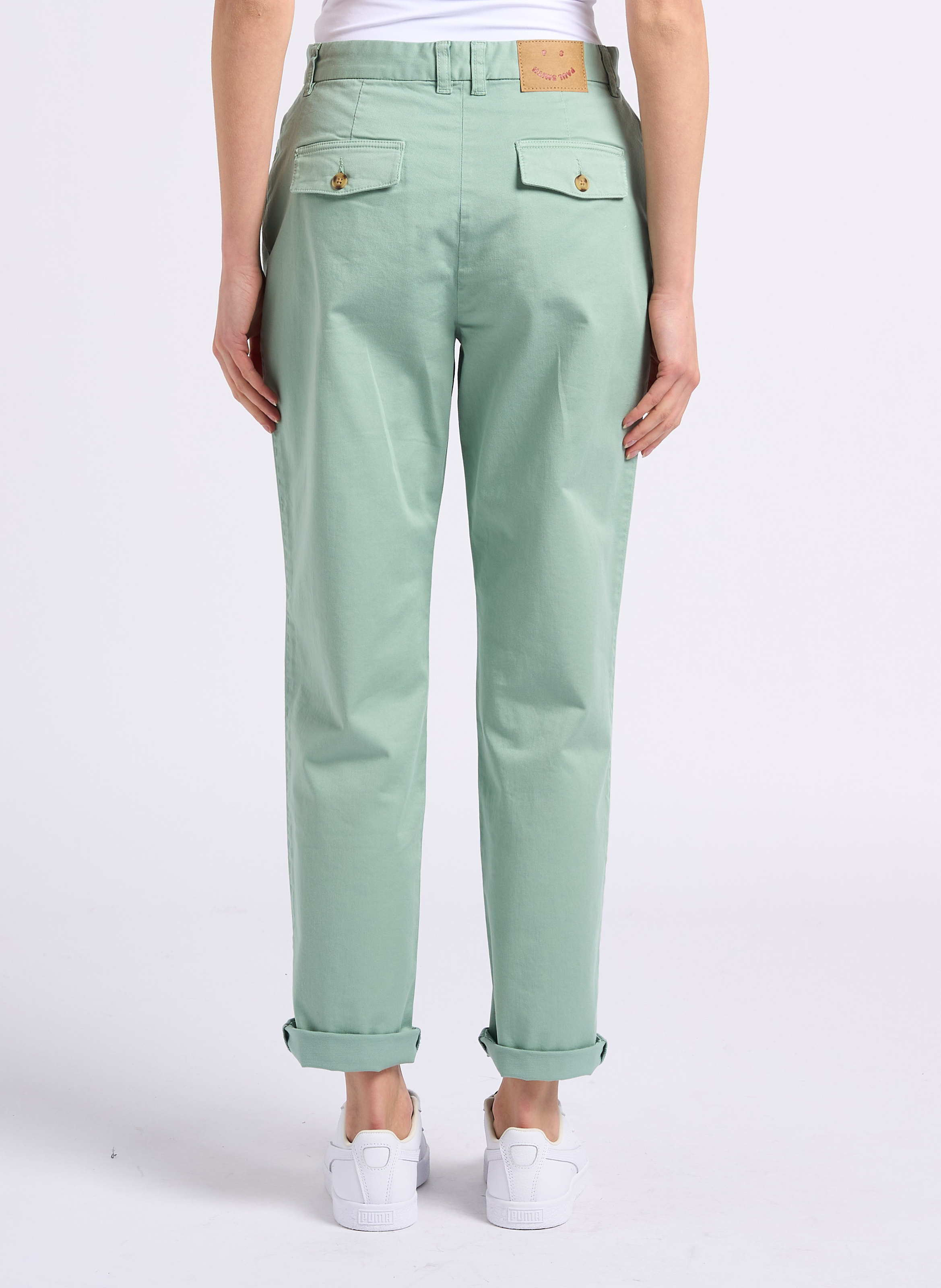 Gerade geschnittene Chinohose aus Bio-Baumwoll-Mix PAUL SMITH Grun