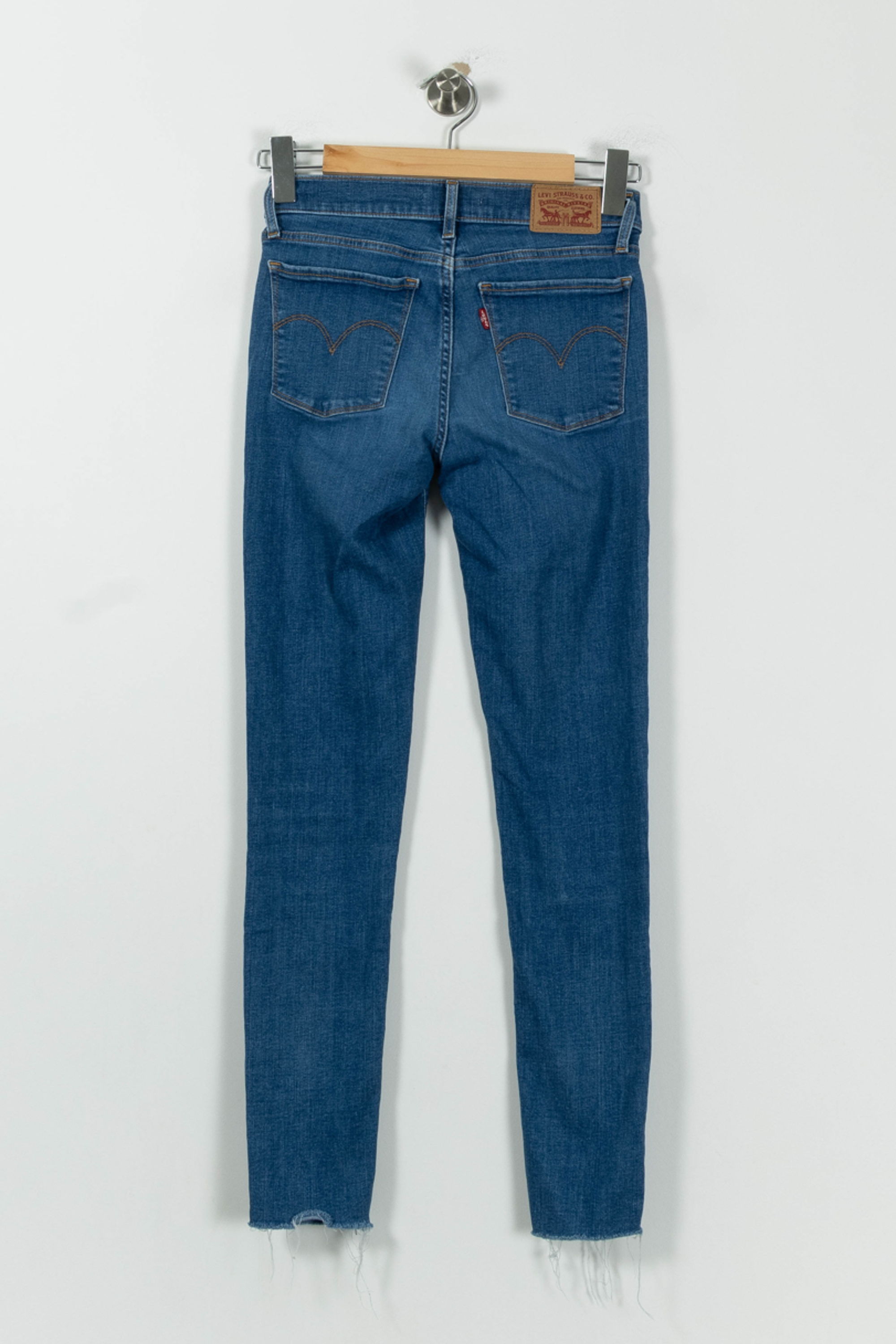 Cropped slim jeans with studs LEVI'S - Seconde main Blue