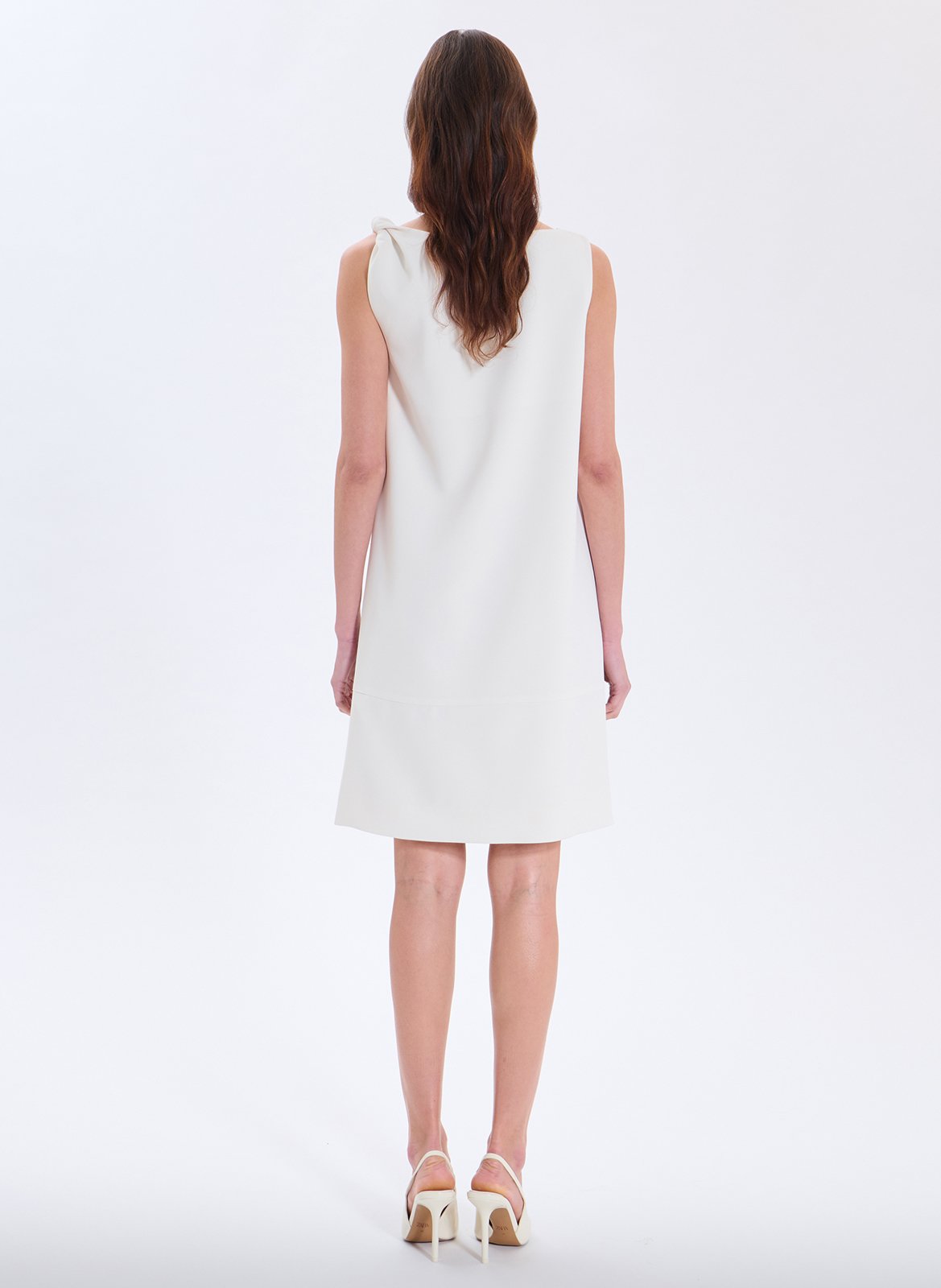 Robe courte col rond  ZAPA Blanc
