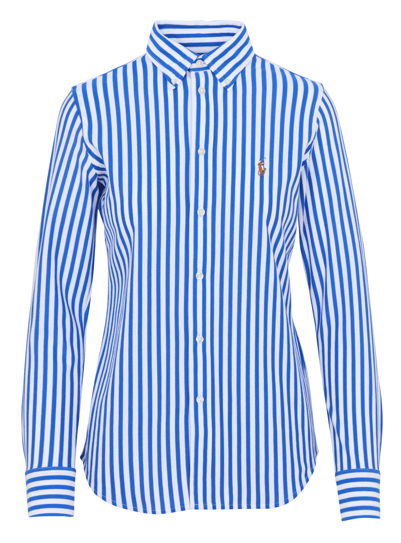 Oxford-Baumwollhemd mit klassischem Kragen, Slim Fit POLO RALPH LAUREN Blau