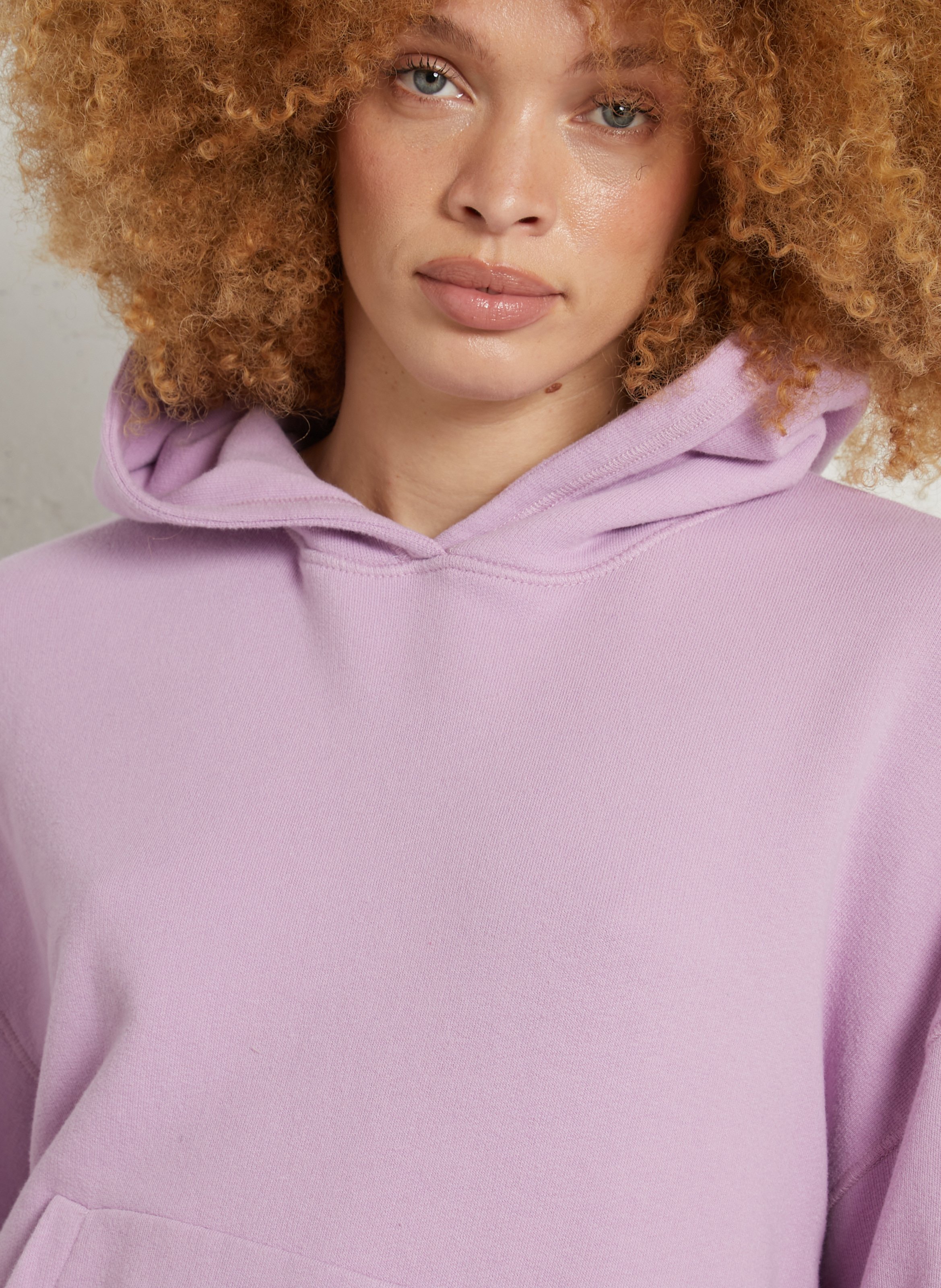 Sweat à capuche ample chiné AMERICAN VINTAGE Rose