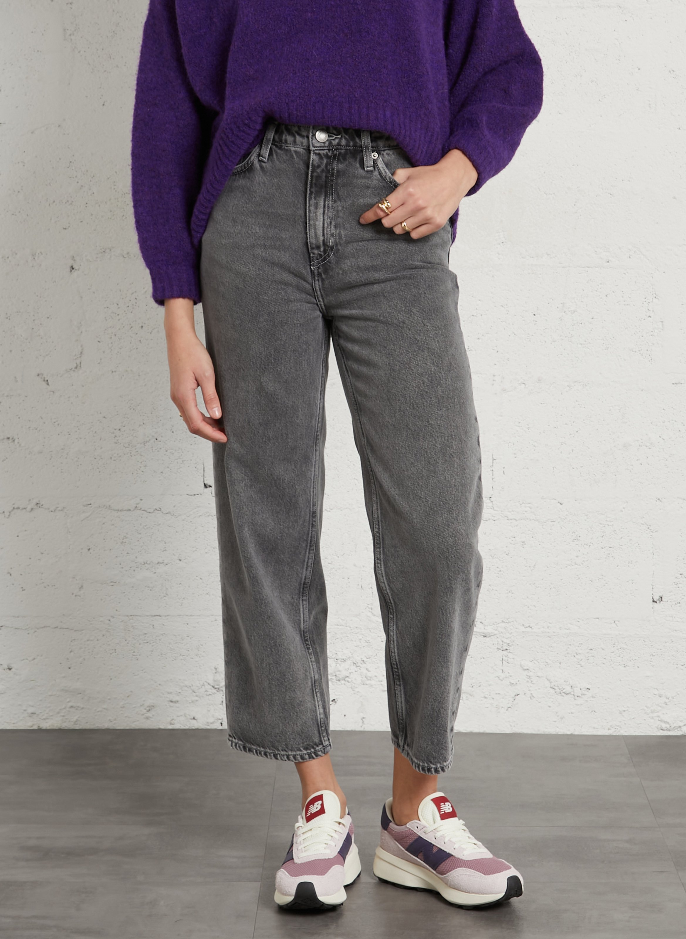 Straight leg jeans in cotton and recycled cotton. AMERICAN VINTAGE Grey