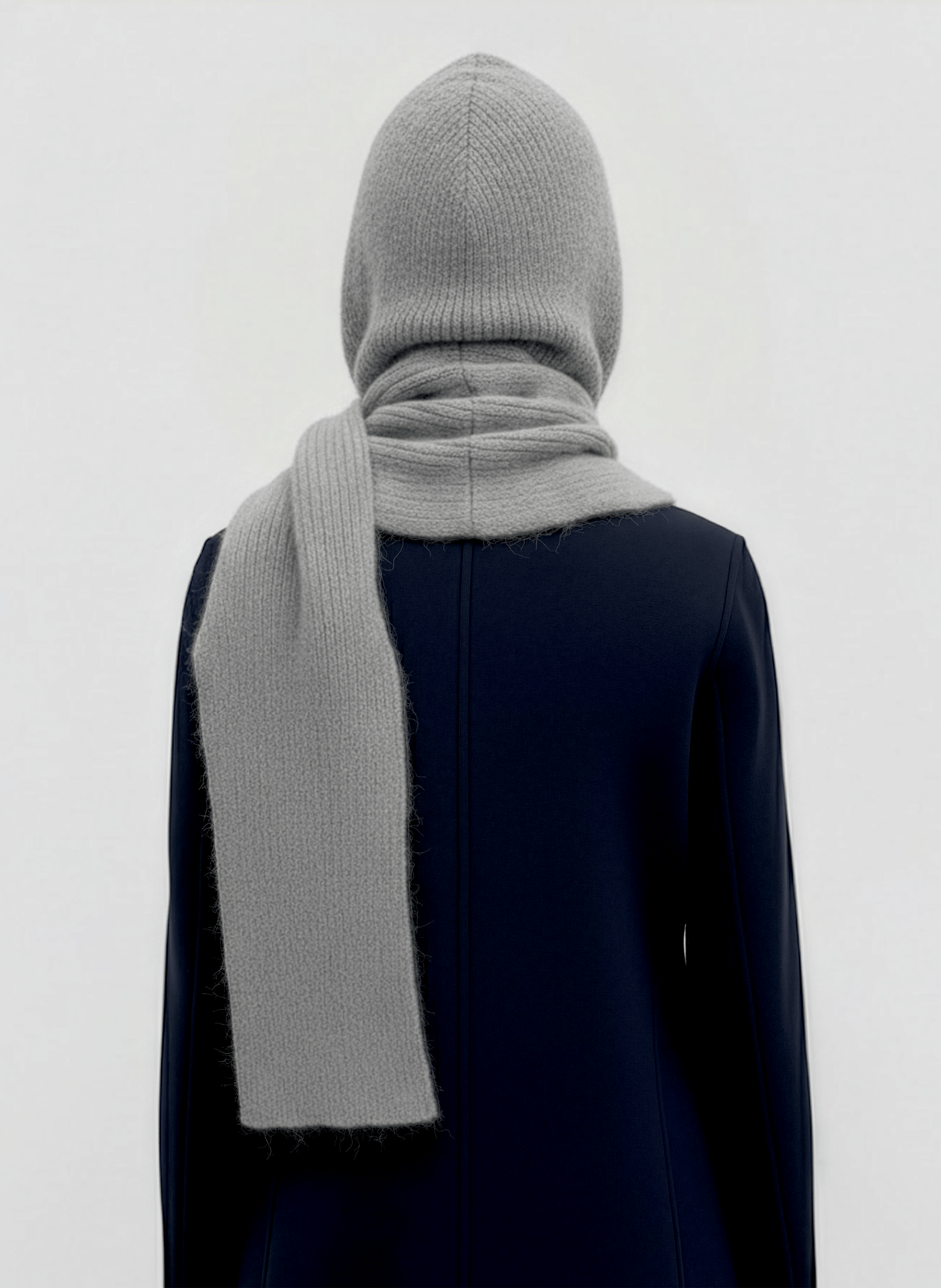 Cagoule en maille | Gris OBJECT Femme