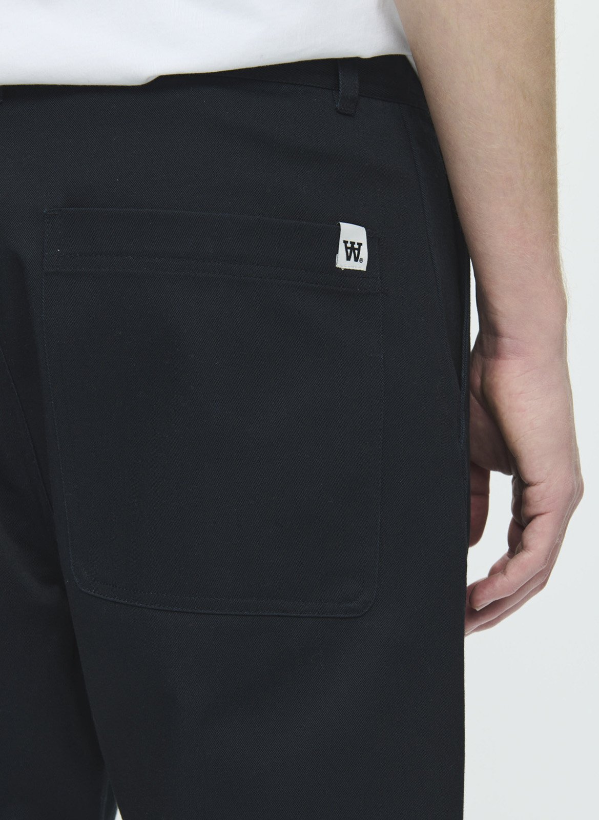 Pantalon droit en coton mélangé WOOD WOOD Bleu