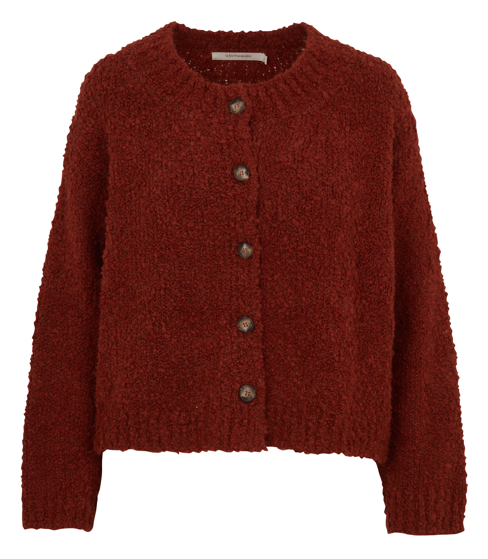 Gilet oversize col rond en maille LA FEE MARABOUTEE