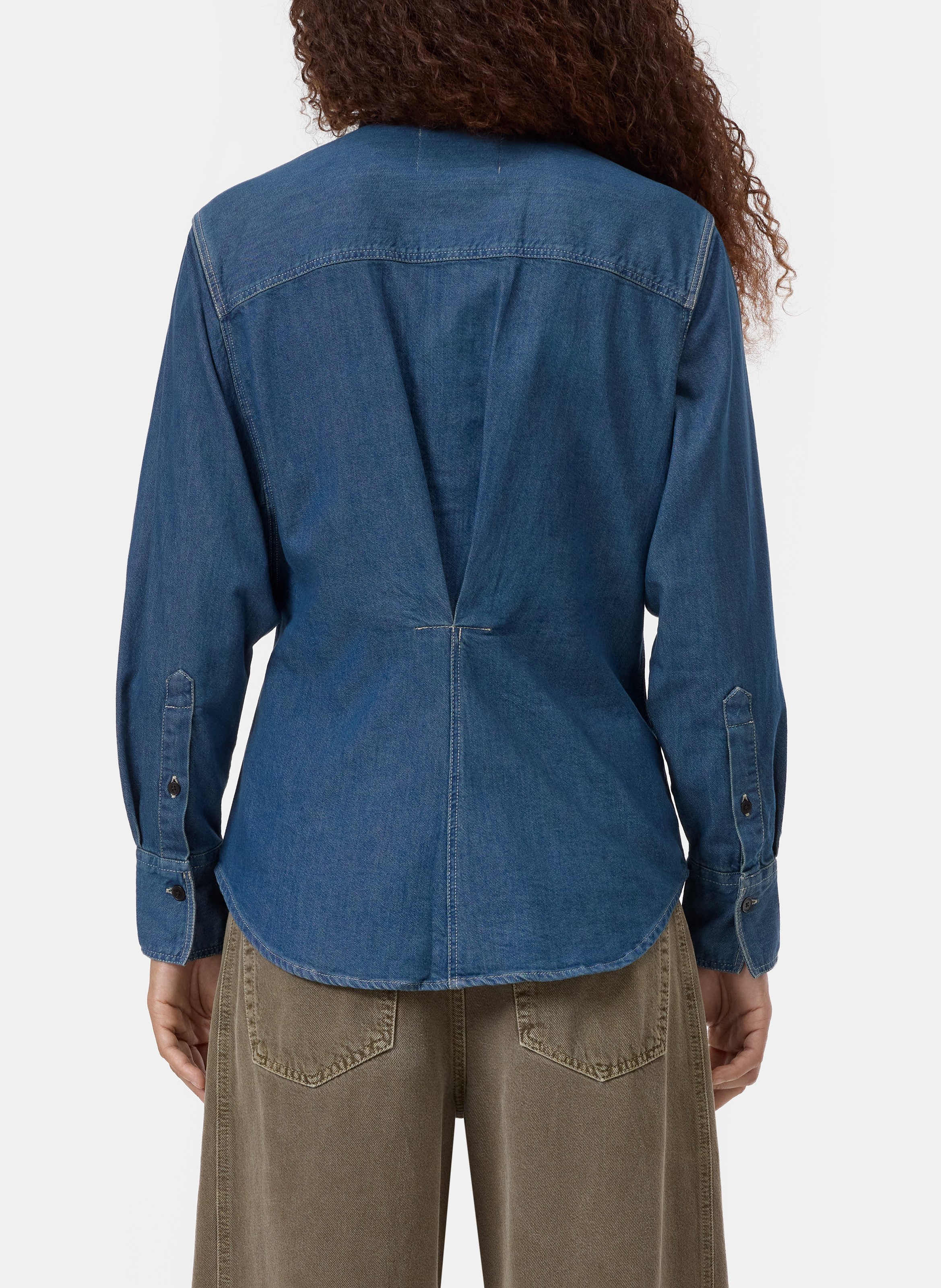 Chemise cintrée en coton  CLOSED Bleu