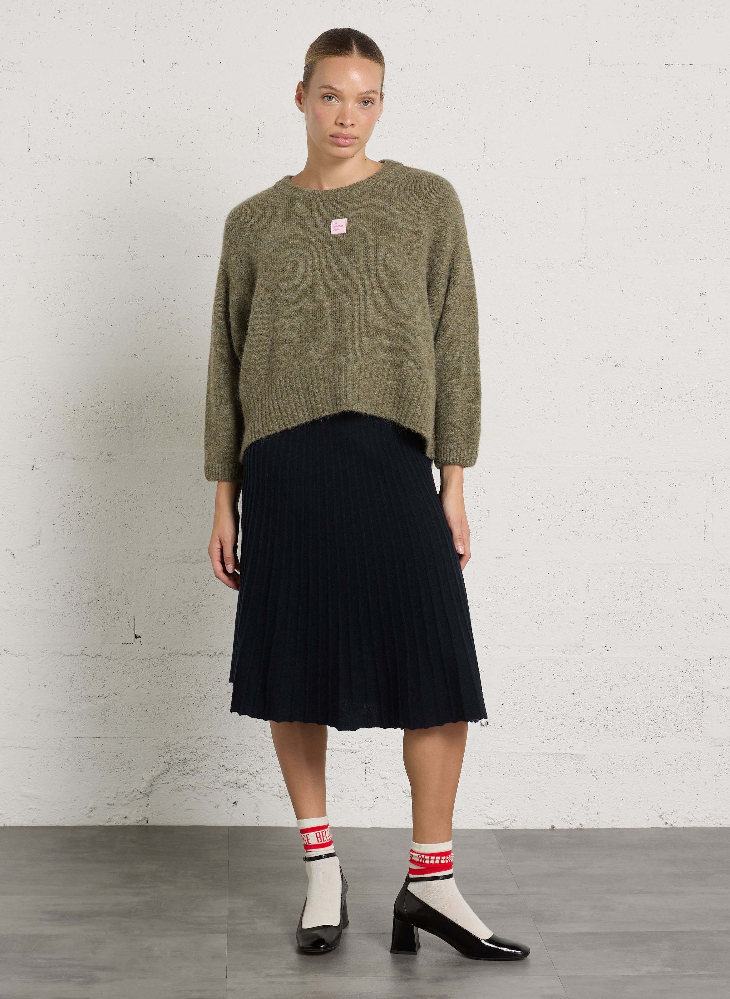 Oversized Knit Sweater AMERICAN VINTAGE Green