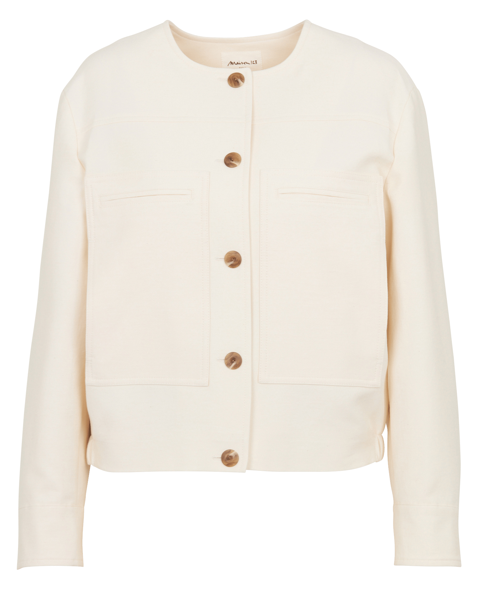 Chaqueta recta de mezcla de algodón MAISON 123 Beige