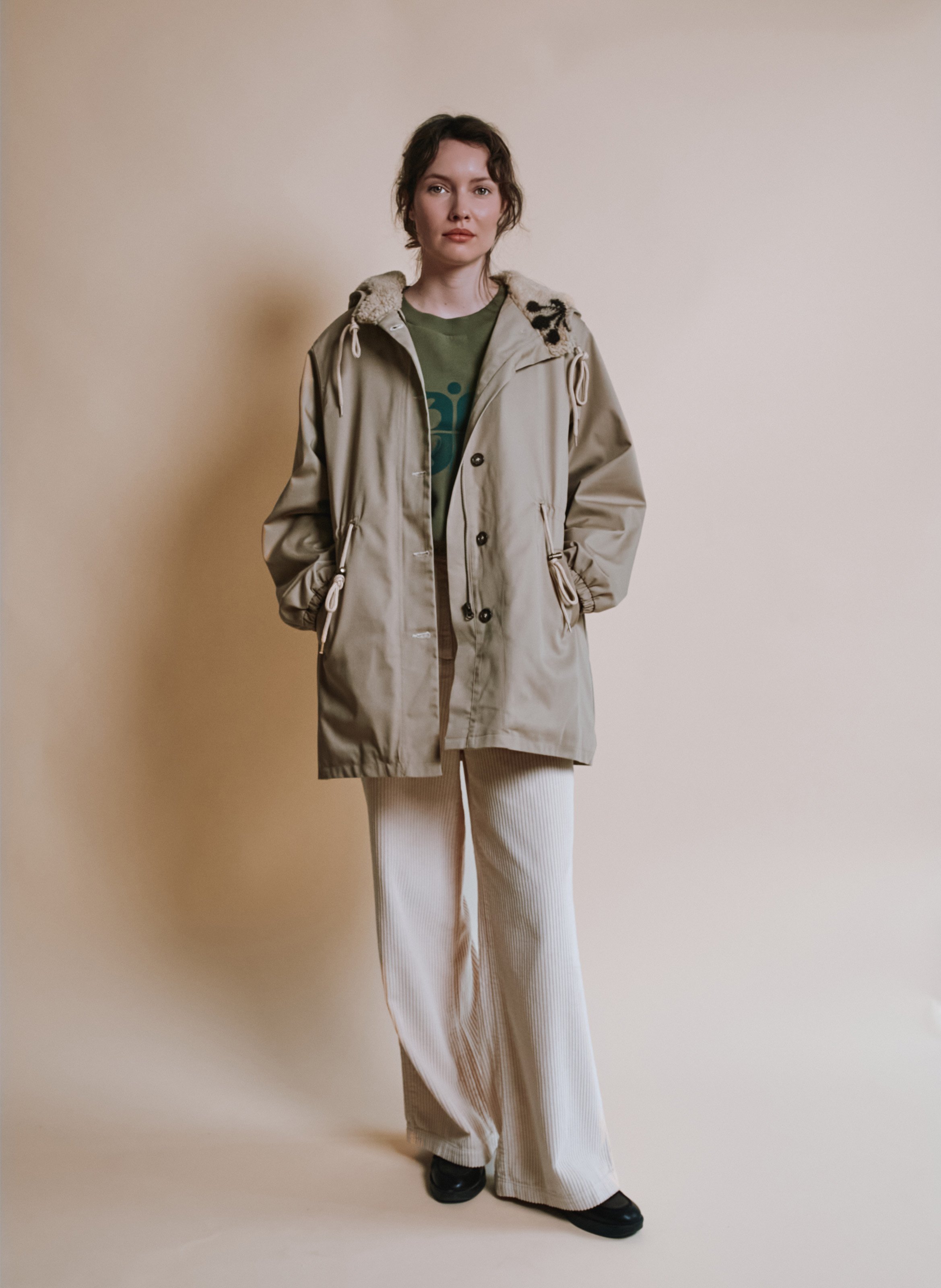 Veste à capuche cintrée EMILE ET IDA Beige