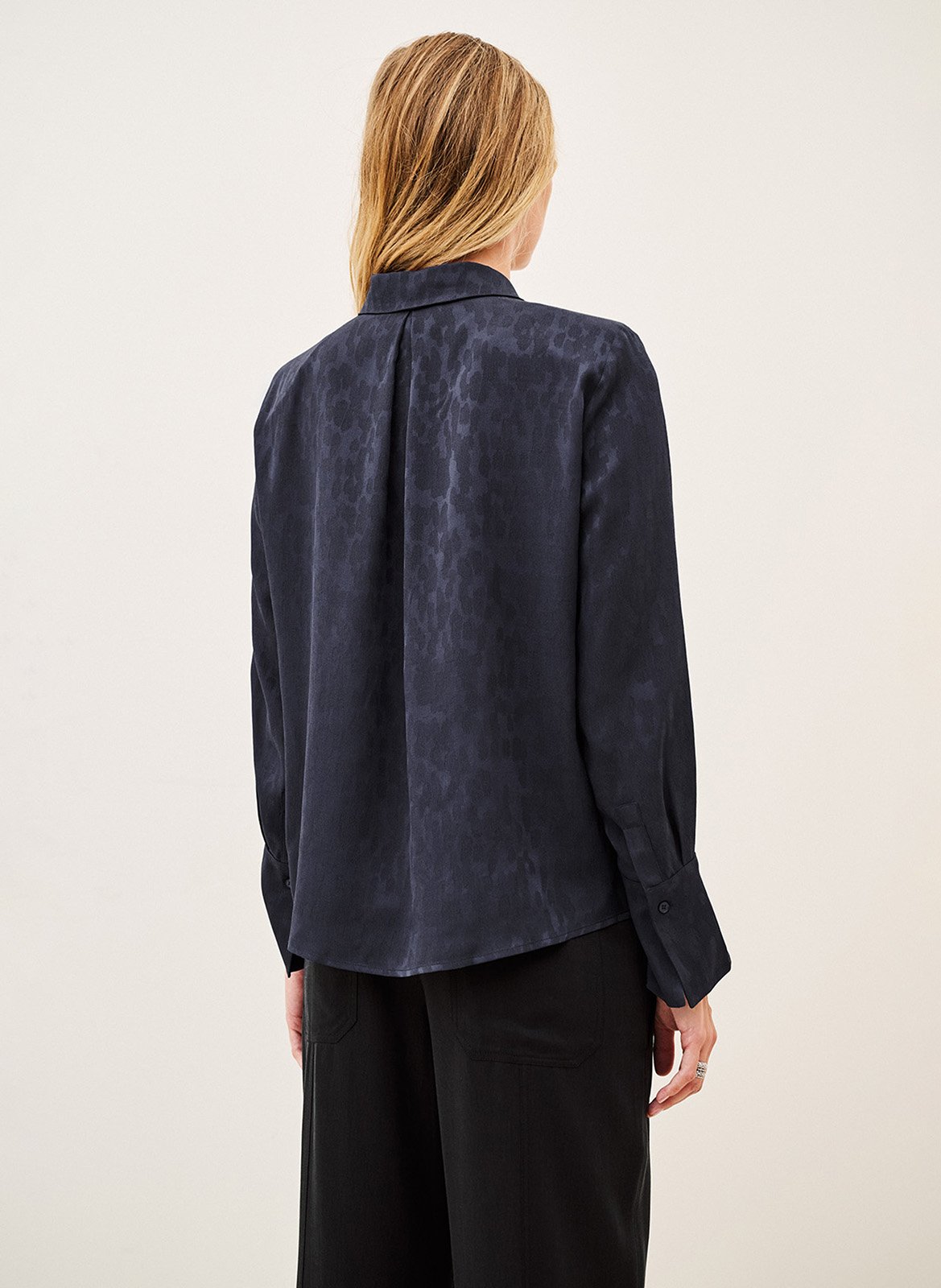 Camisa recta estampada con cuello clásico BA&SH Azul