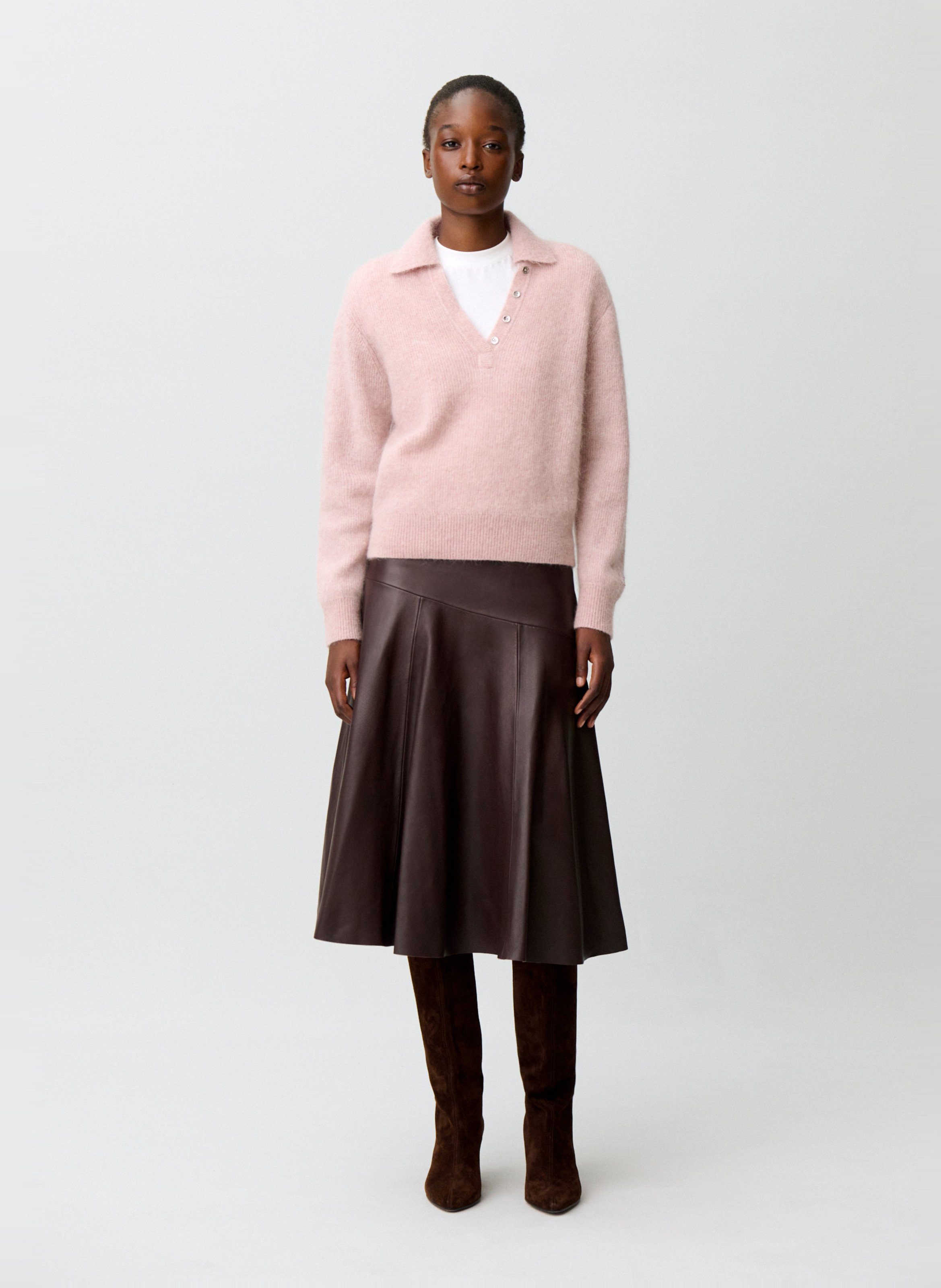 Pull droit en laine mélangée CLAUDIE PIERLOT Rose