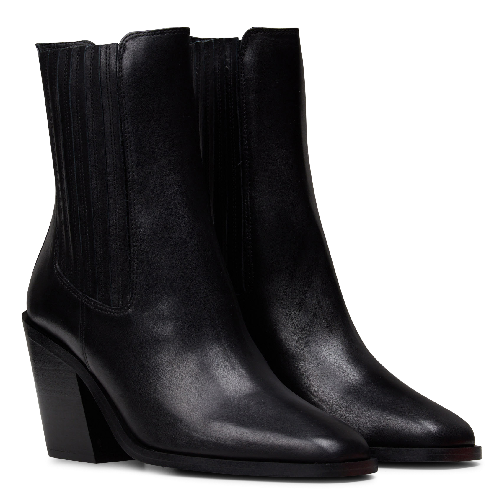 Leather ankle boots MELLOW YELLOW Black