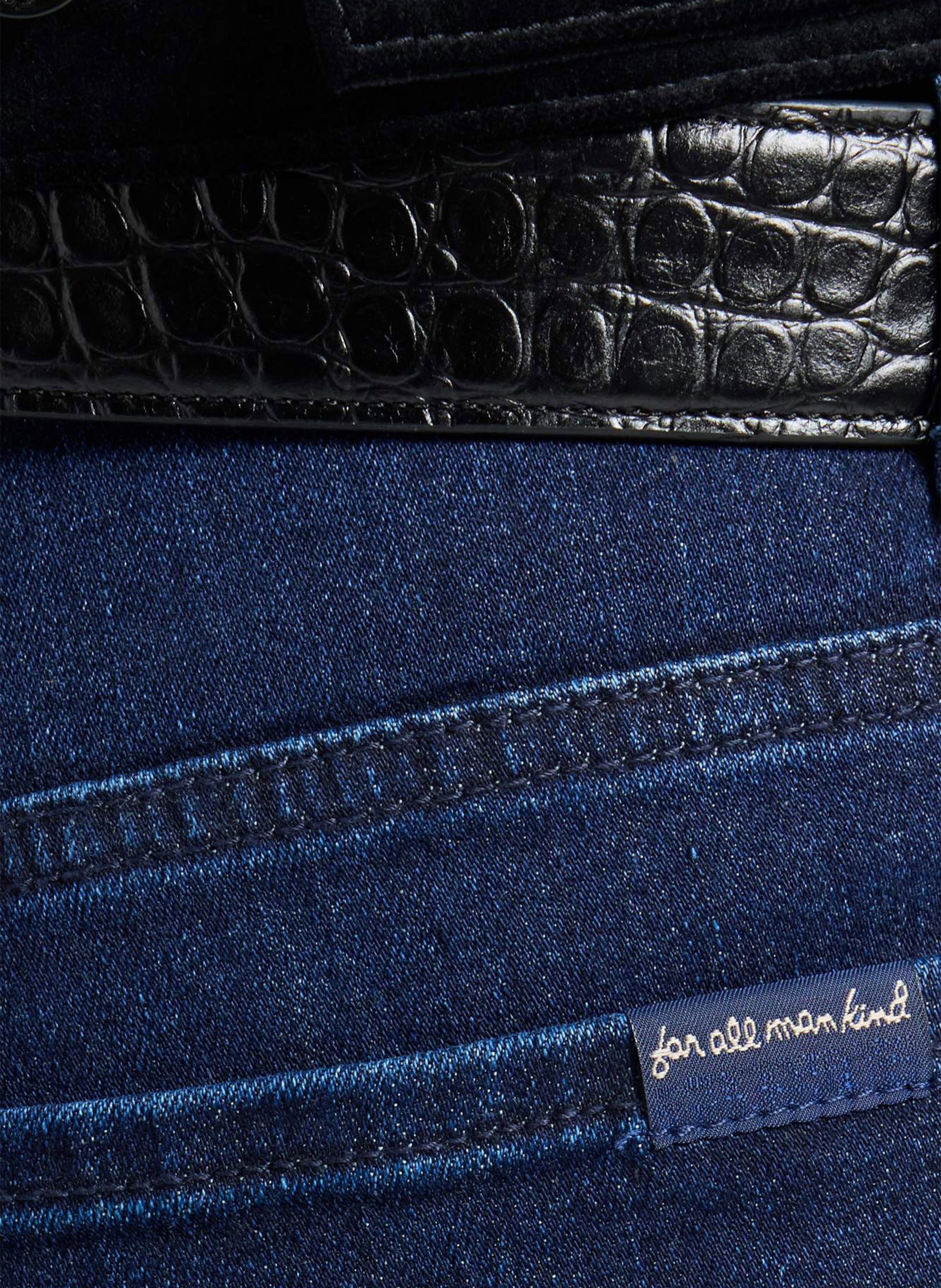 Wijde jeans met brede pijpen, lengte 34 7 FOR ALL MANKIND Blauw
