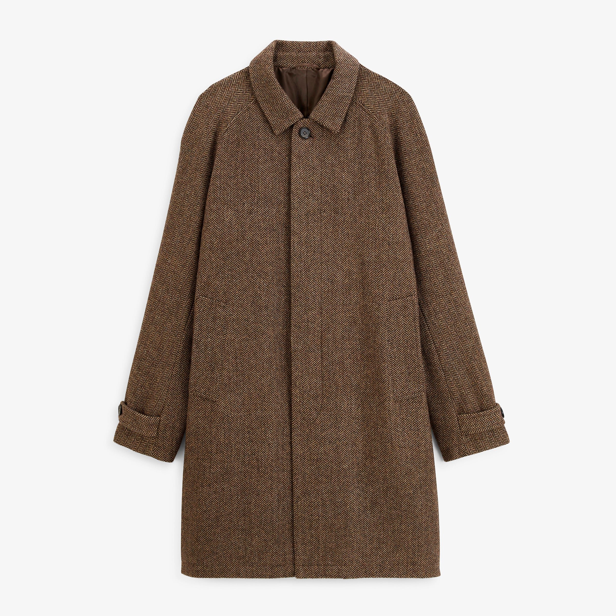 DANTE walnut brown chevron coat SERGE BLANCO Brown