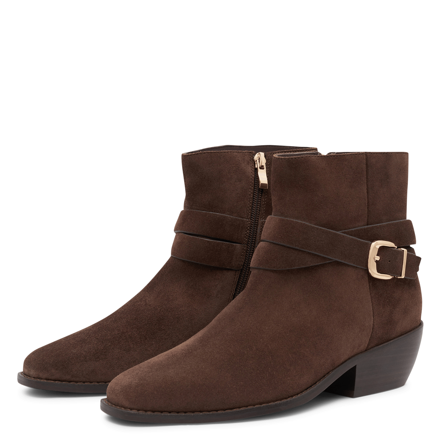 Bottines en cuir velours PABLO Bruin