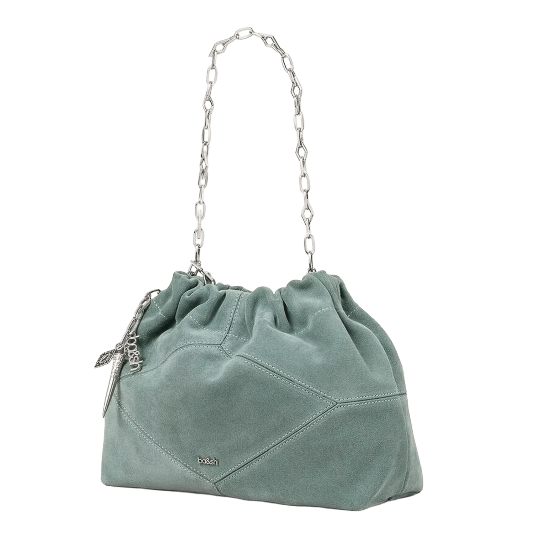 Leren schoudertas | Blauw BA&SH Dames