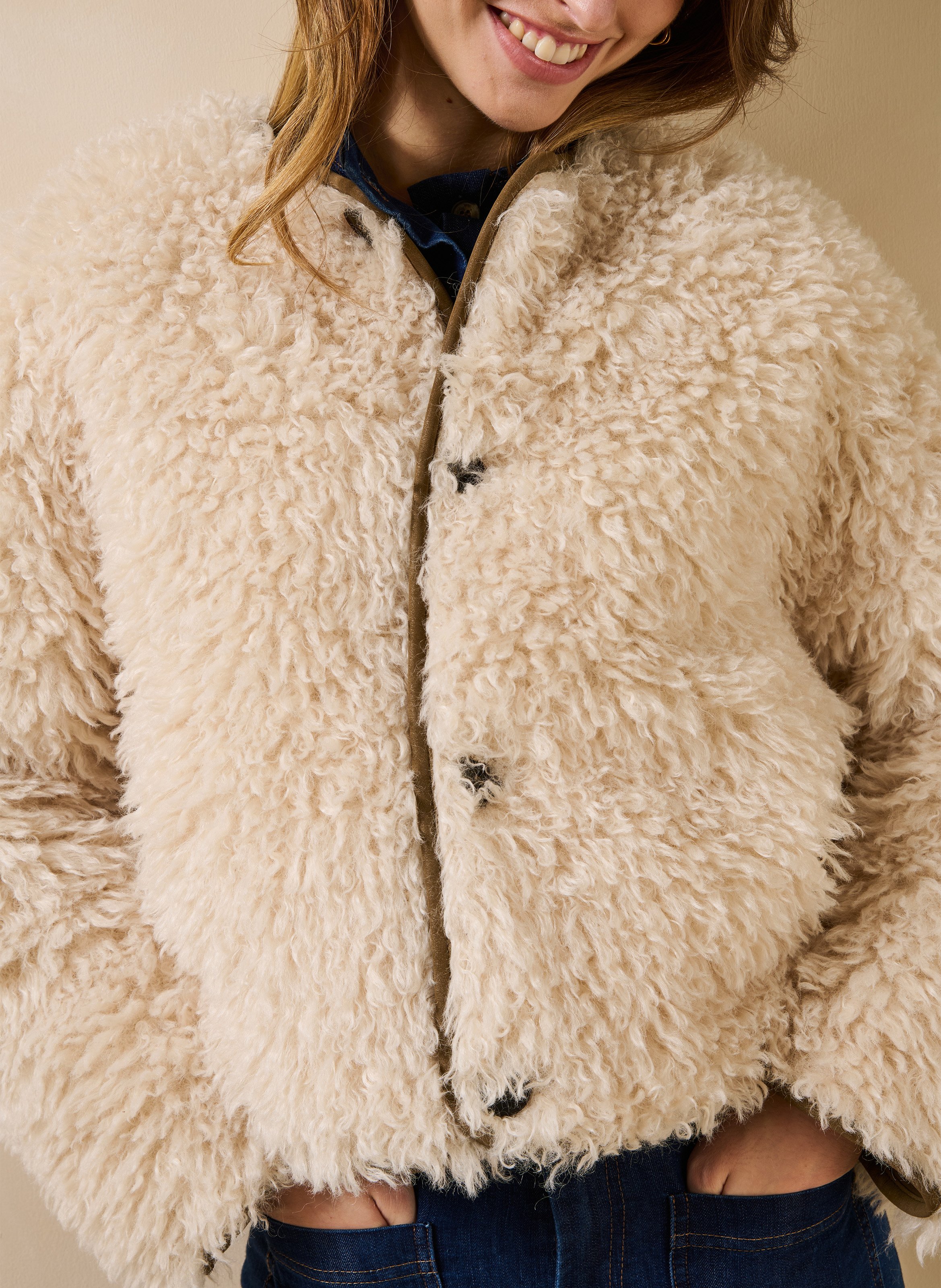 Gerade umkehrbare Jacke LA FEE MARABOUTEE Weiss