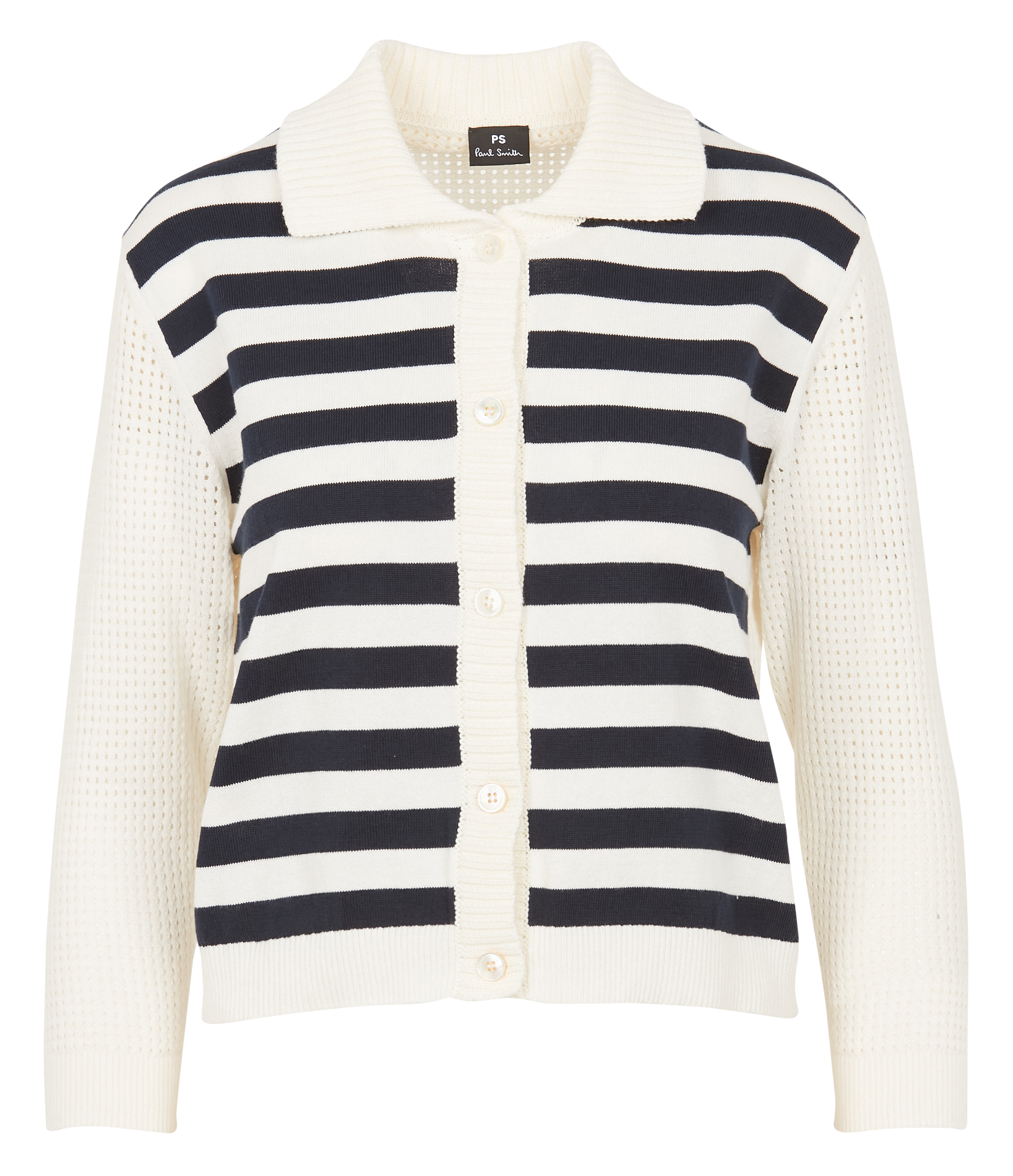 Striped cotton cardigan PAUL SMITH White