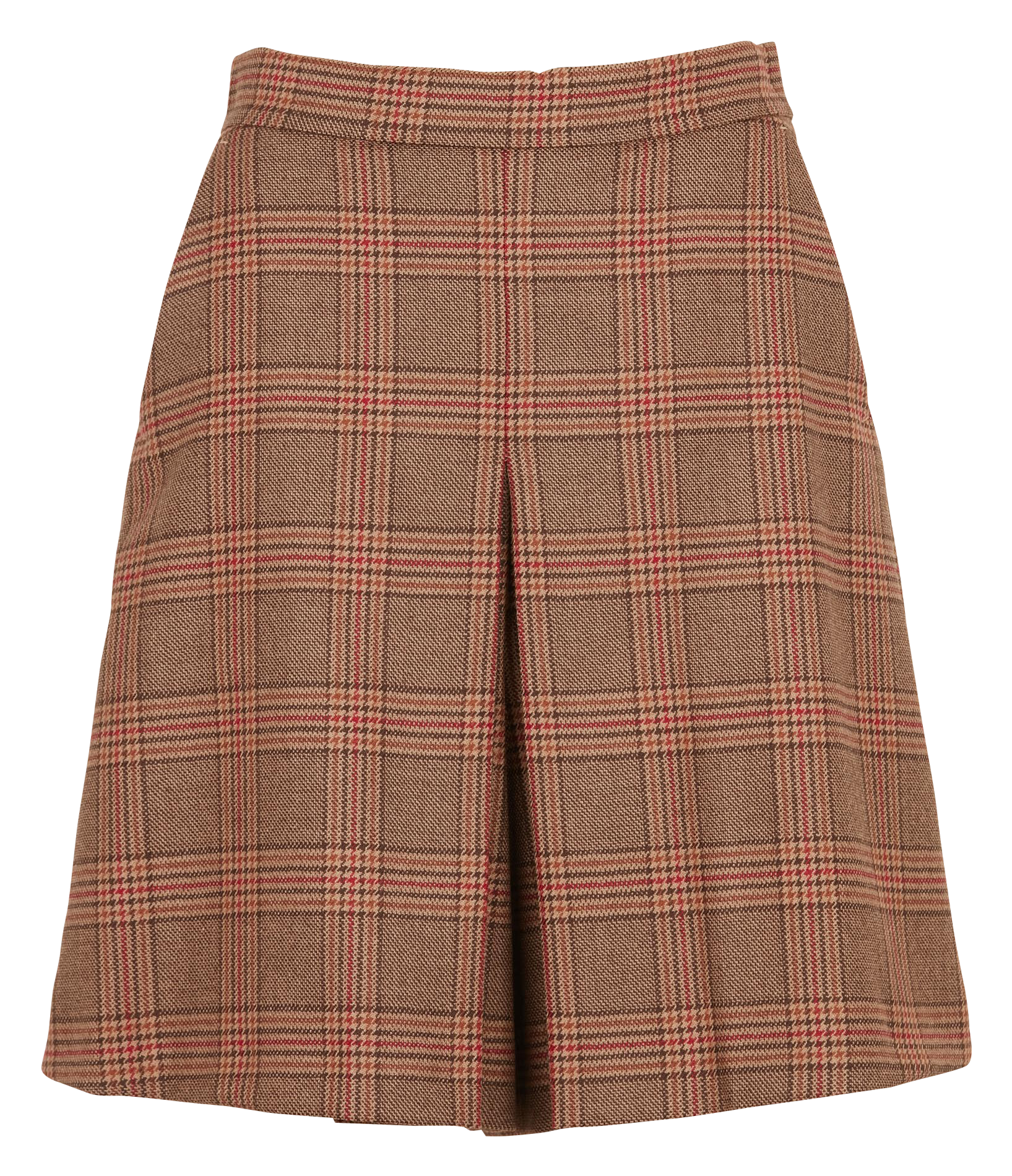 High-waisted check wool shorts MAX MARA WEEK END Brown