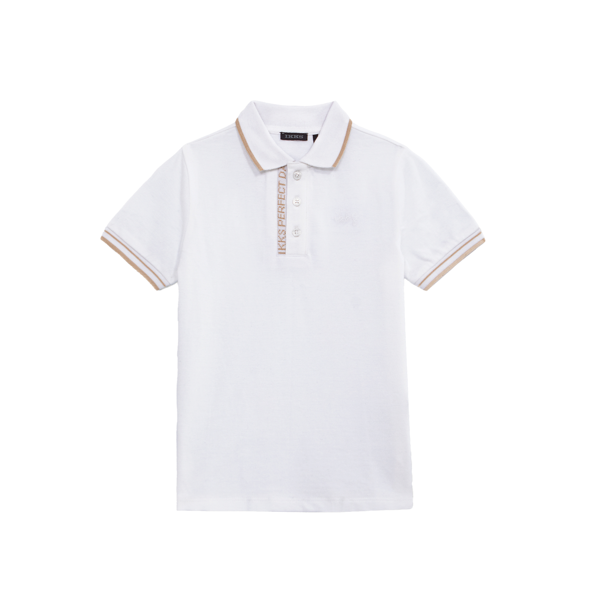 Straight cotton polo shirt IKKS JUNIOR White