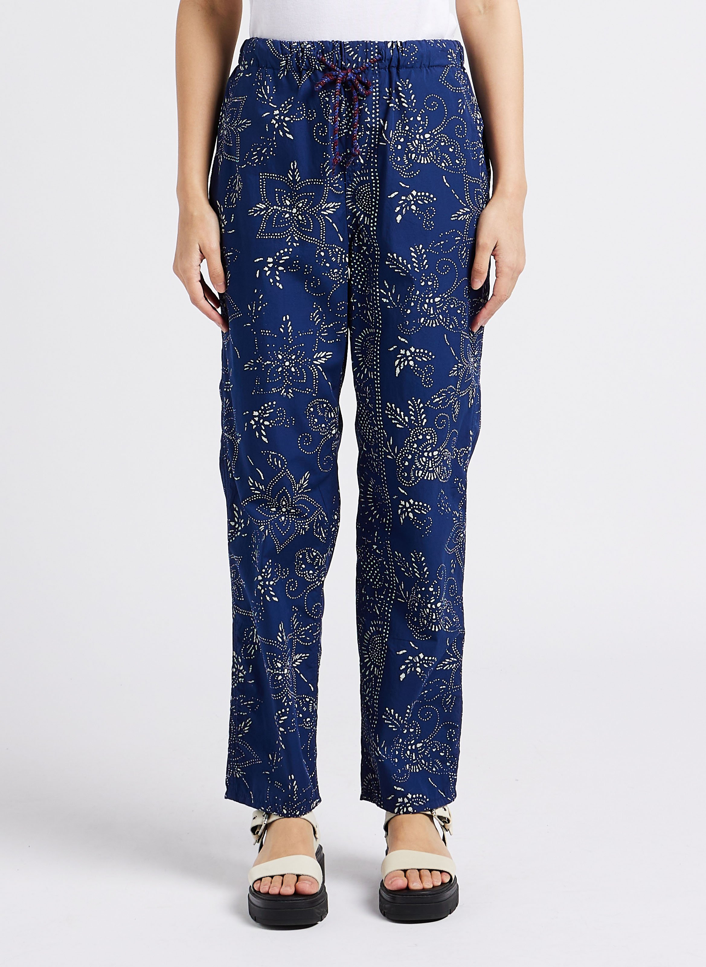 Pantalon carotte imprimé en coton BELLEROSE Gris