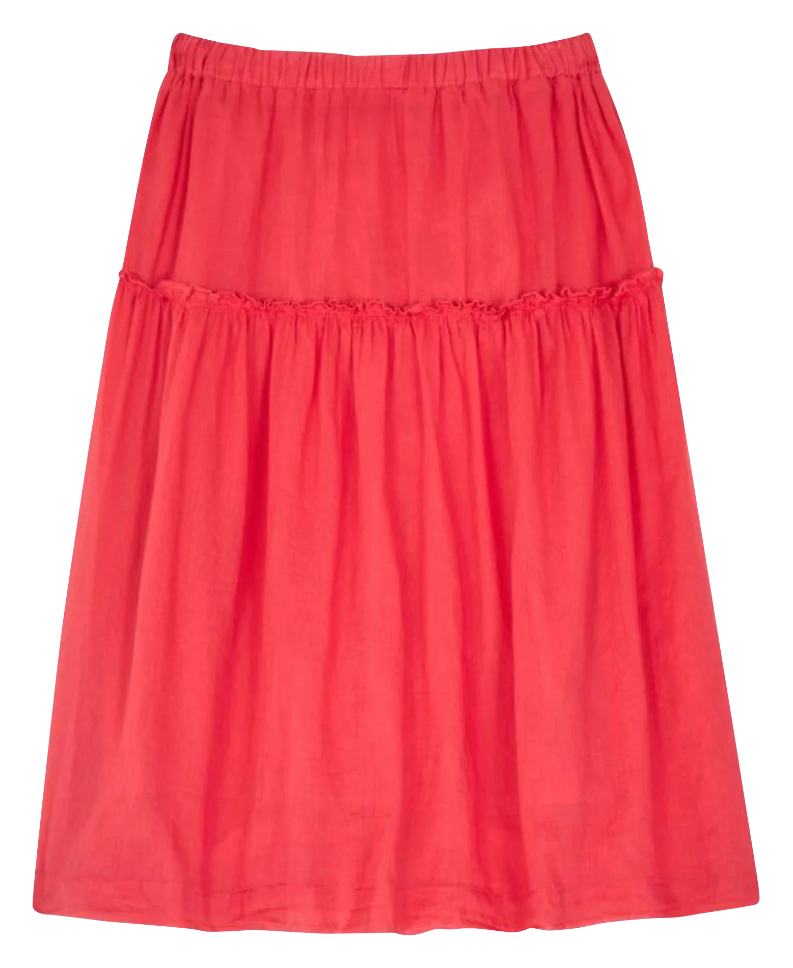 Flared cotton midi skirt SUNCHILD Red