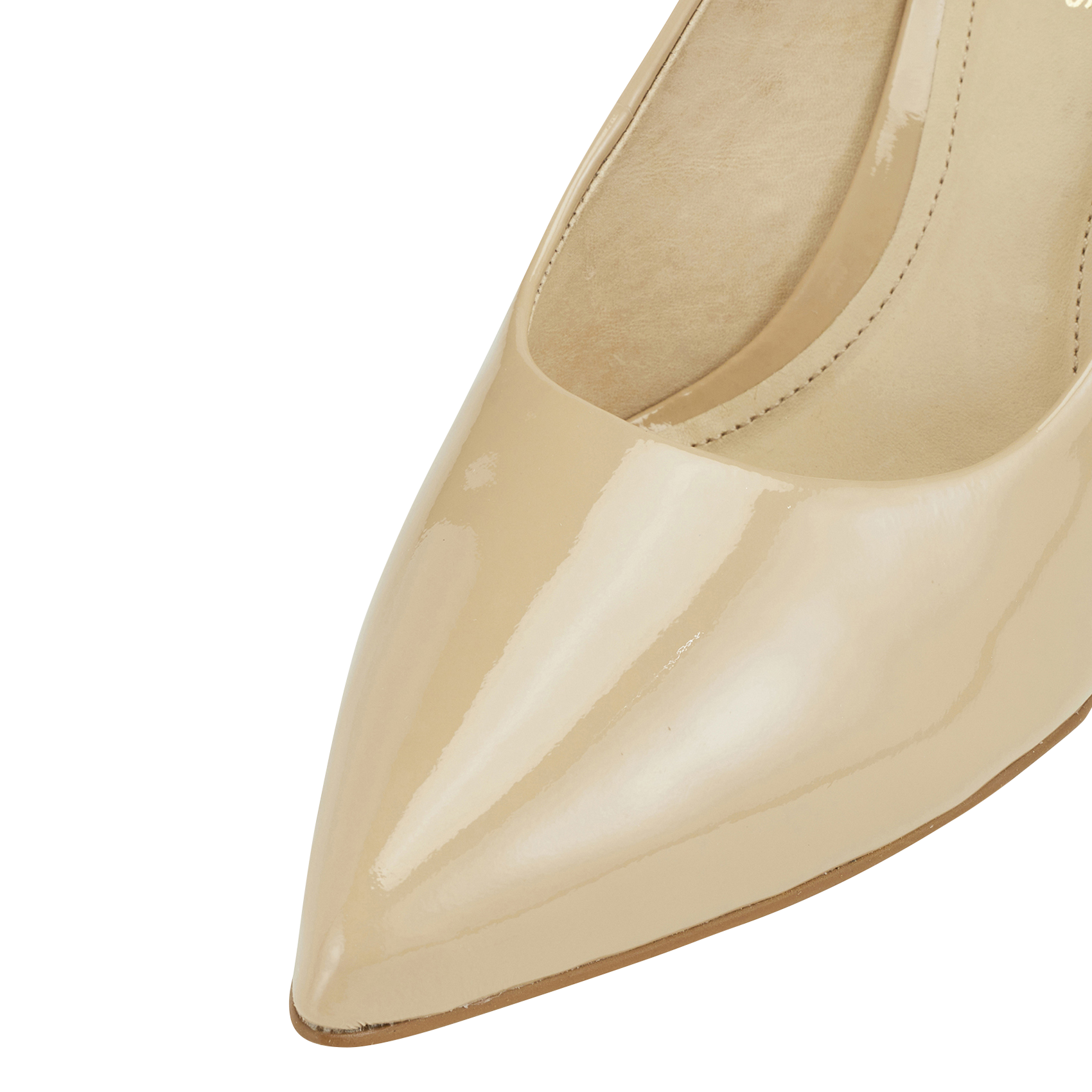 Heeled patent leather pumps COSMOPARIS Beige