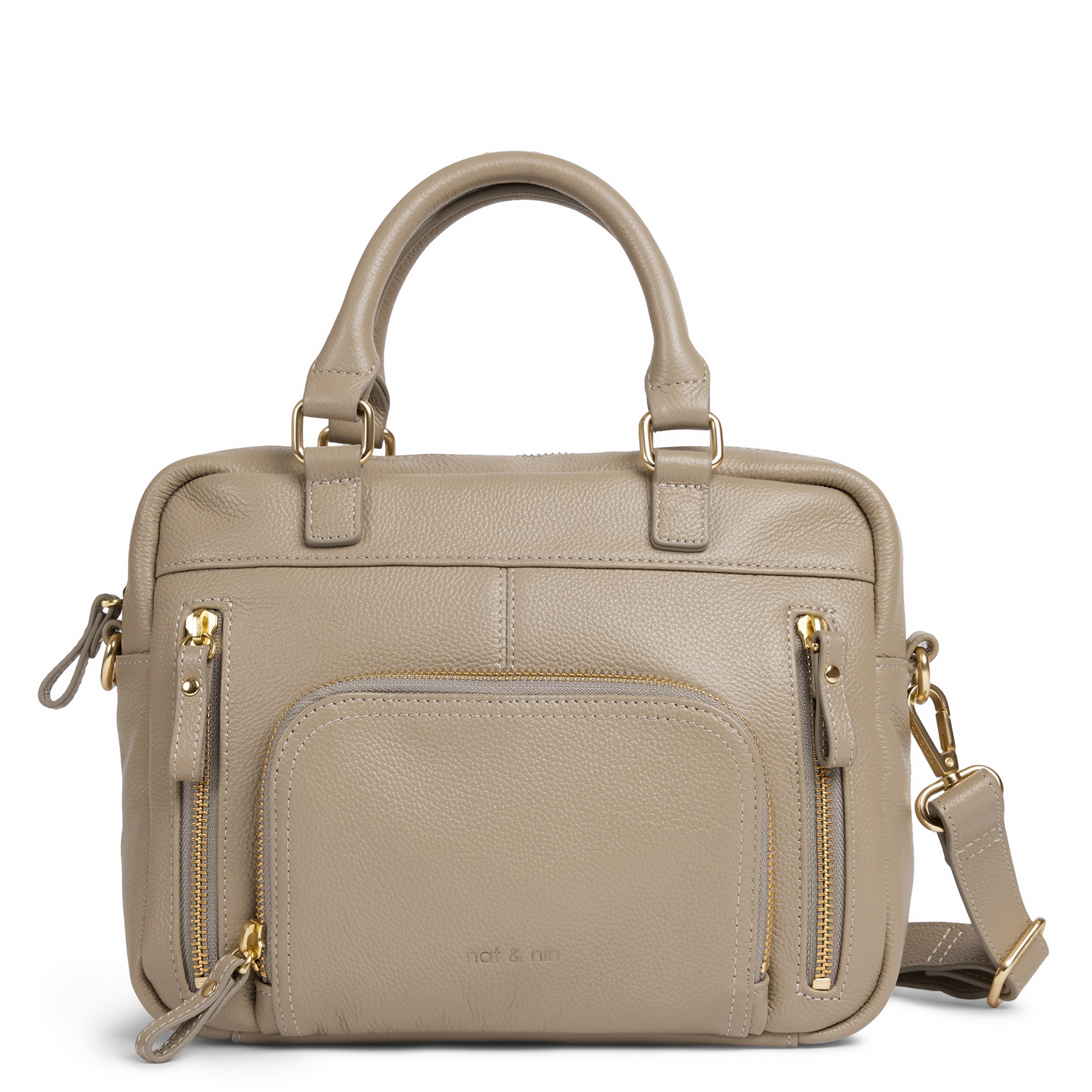 Sac à main multipoches en cuir NAT & NIN