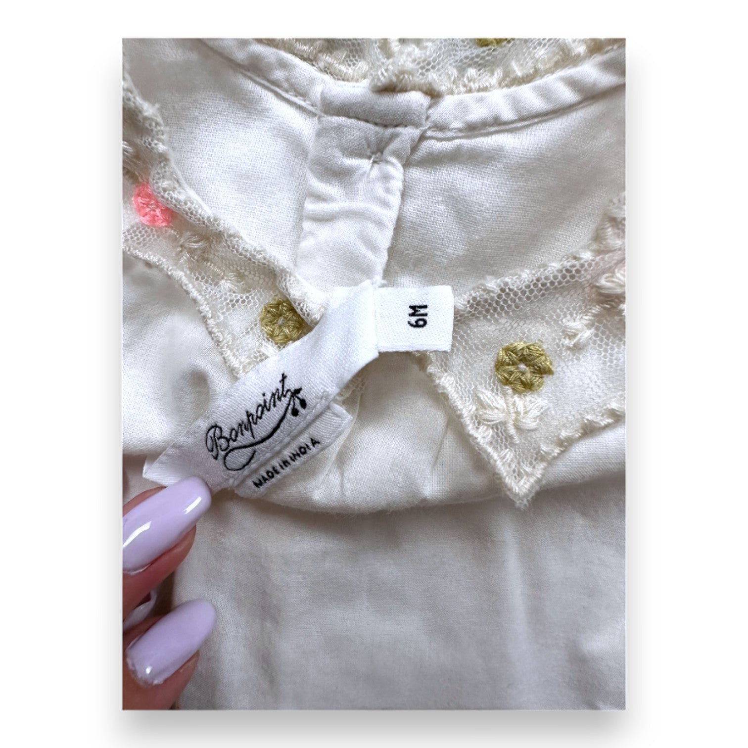 White baby blouse - 6 months BONPOINT - Seconde Main White