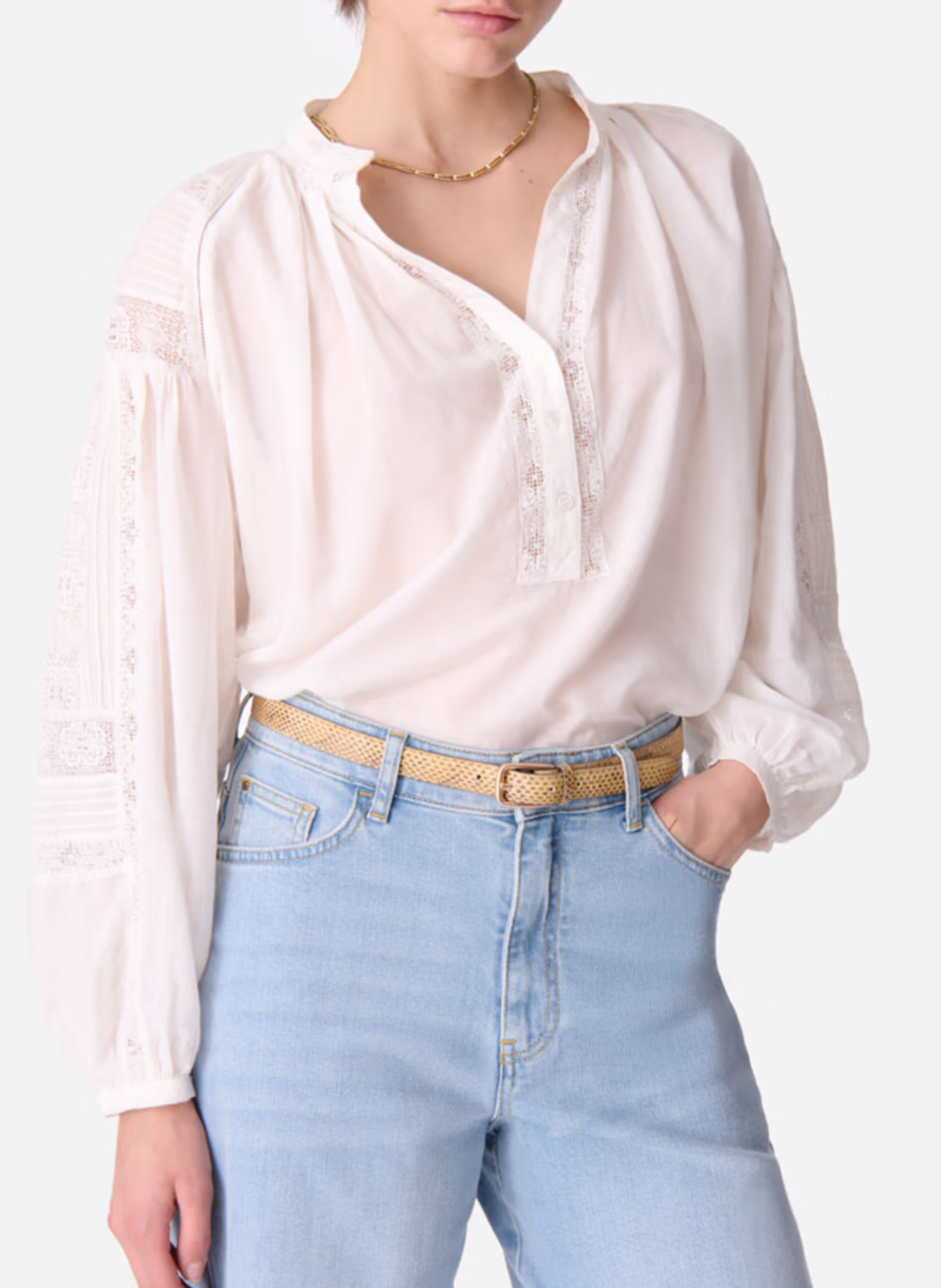 Kanten top met lange mouw VANESSA BRUNO