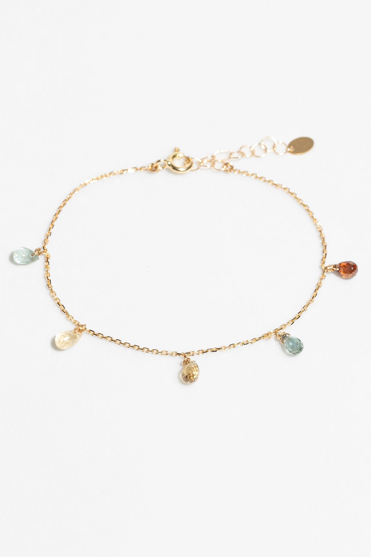 Sofia 750 gold chain bracelet with sapphire pendant YAY Blue