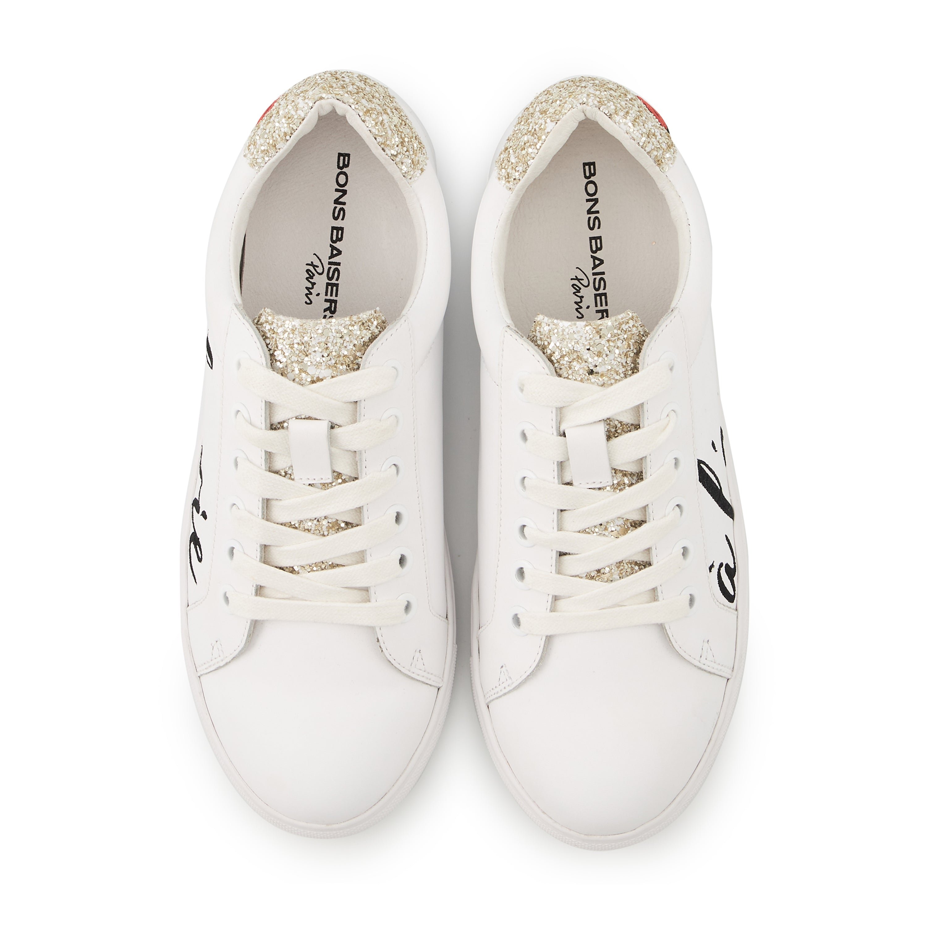 Leather sneakers BONS BAISERS PARIS White