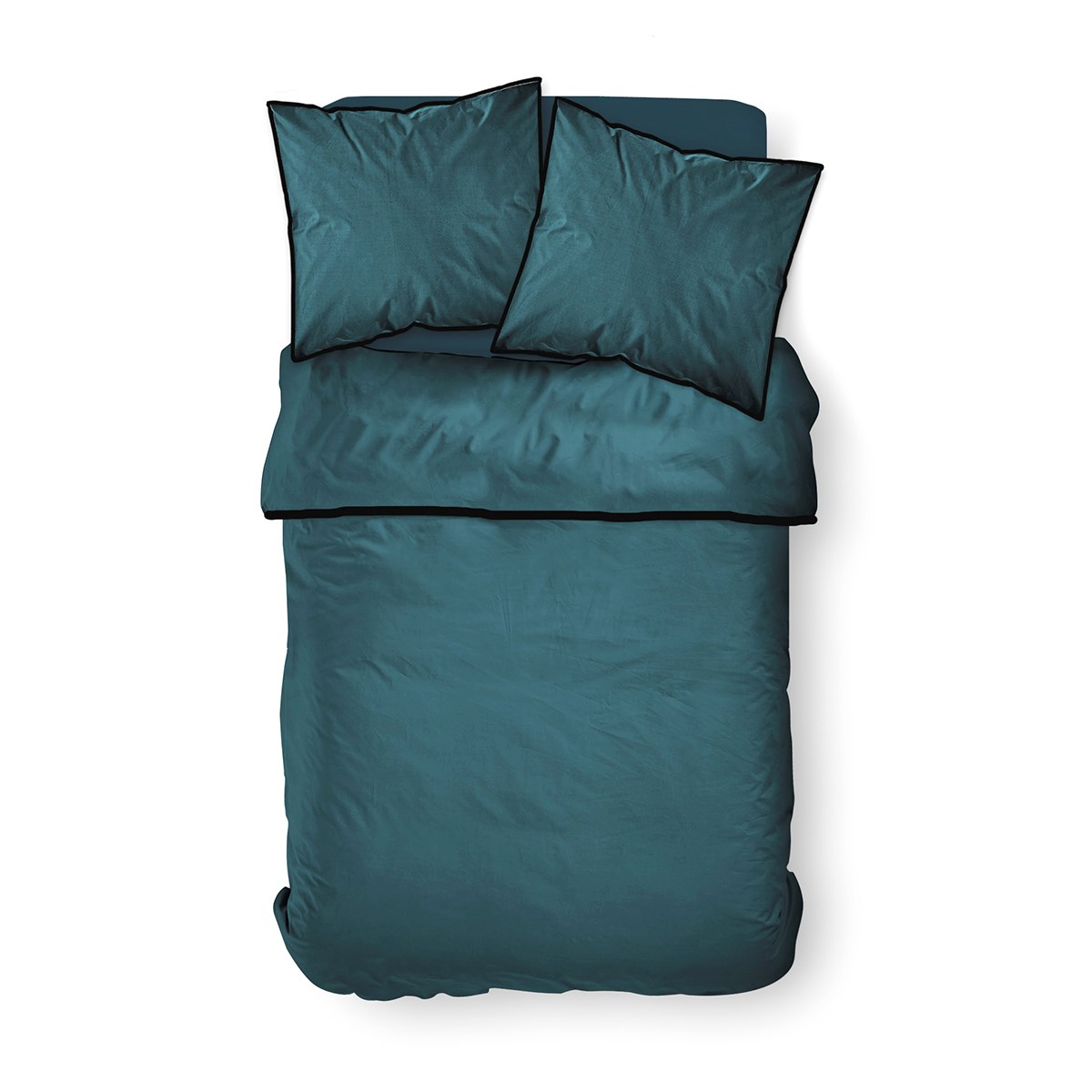 Solid color cotton bed set TODAY LINGE DE MAISON Blue