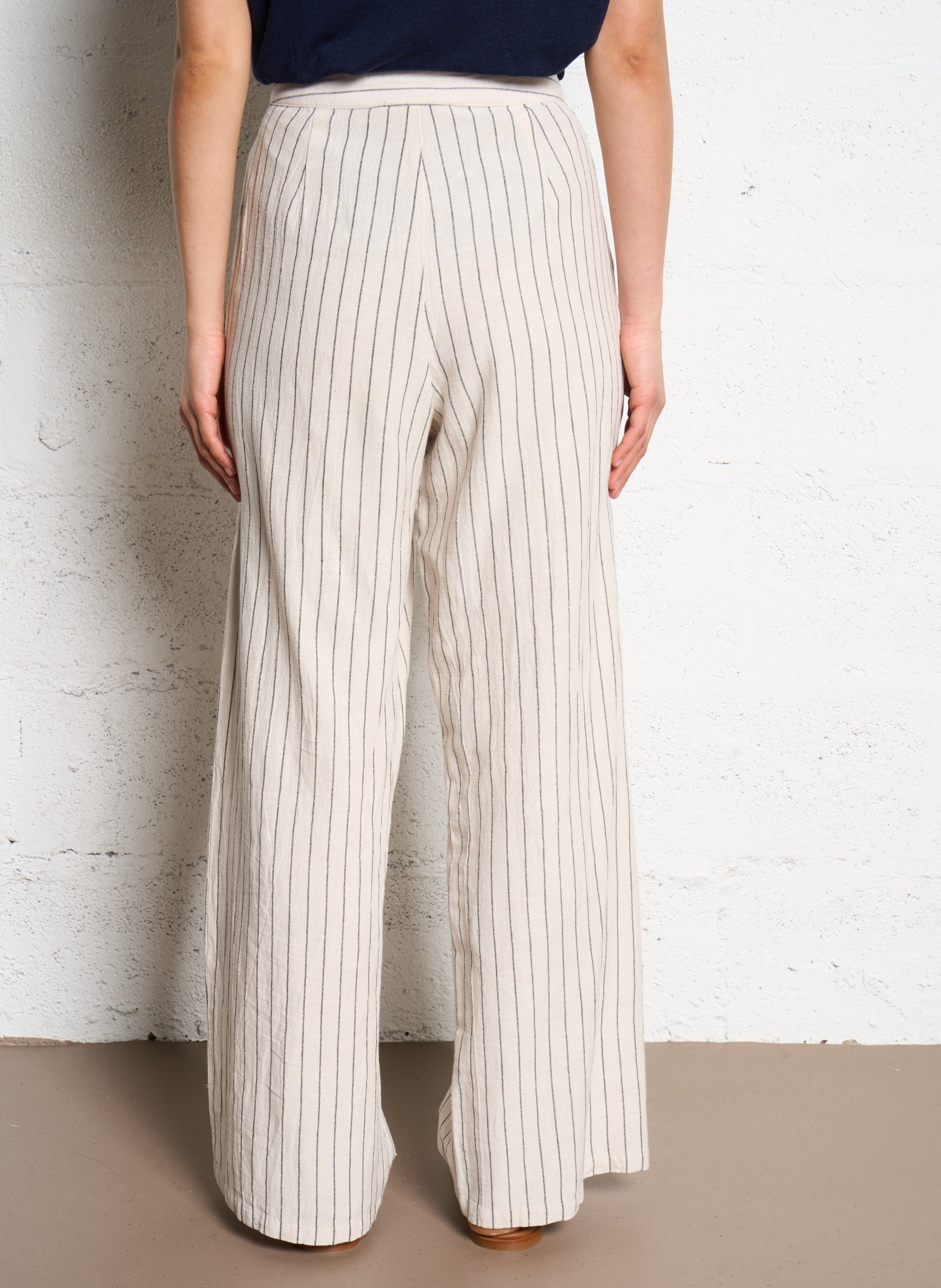 Norton printed straight trousers LA PETITE ETOILE Stripes