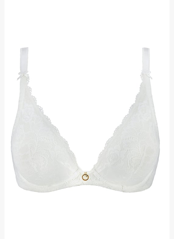 A la Folie kohl black underwired triangle bra | White by AUBADE A la Folie kohl black underwired triangle bra White