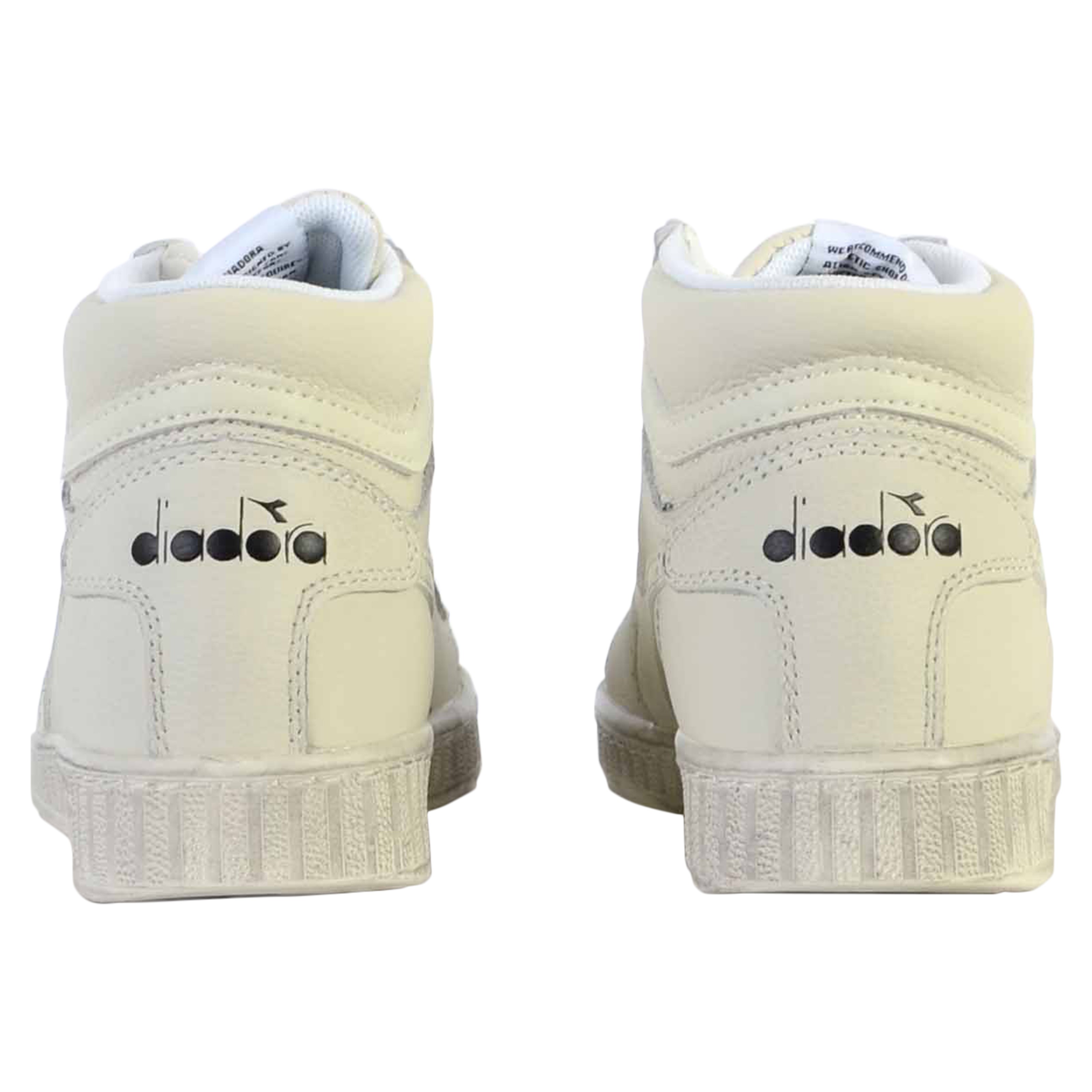 Lace-up leather sneakers game l high waxed DIADORA White