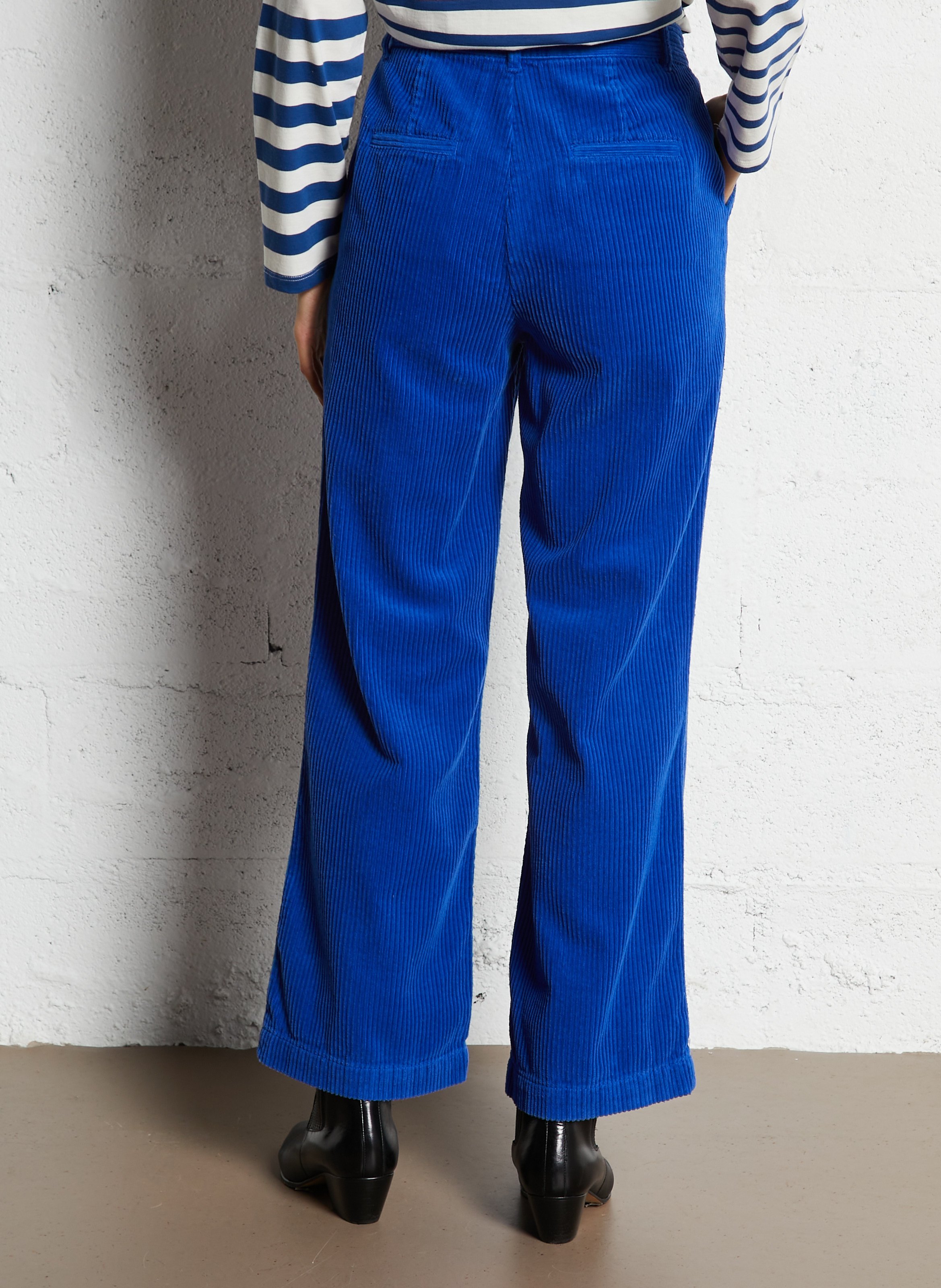 Cord-Hose - gerade geschnitten EMILE ET IDA Blau