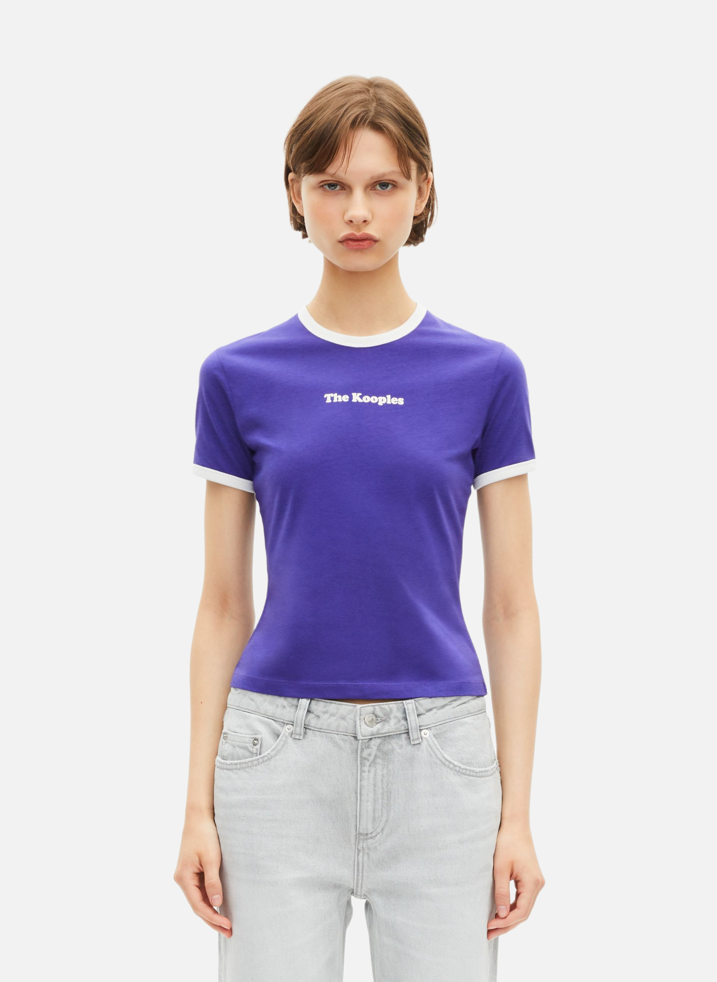 T-shirt with screen printing THE KOOPLES Purple