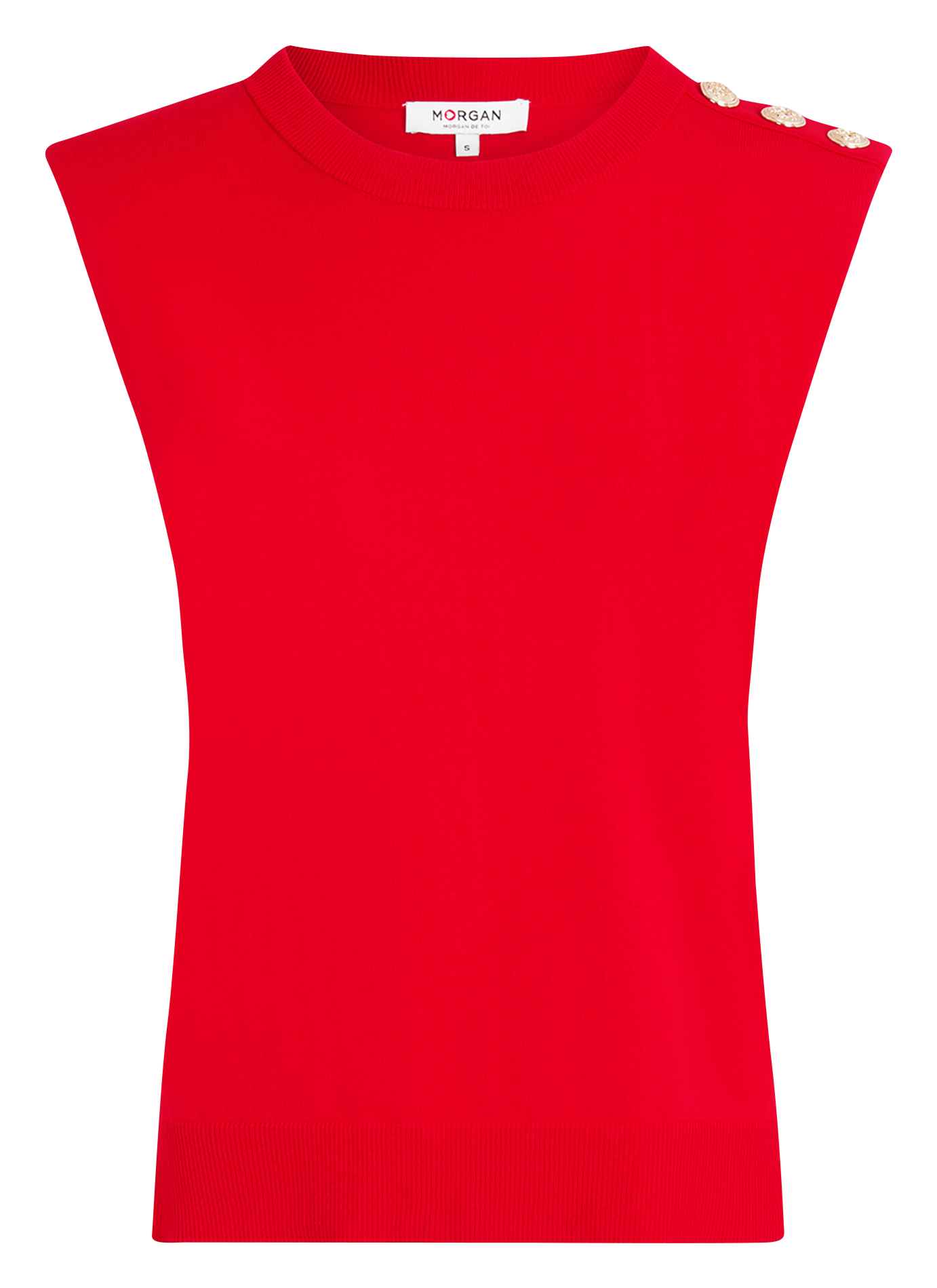 Pull col rond  MORGAN Rouge