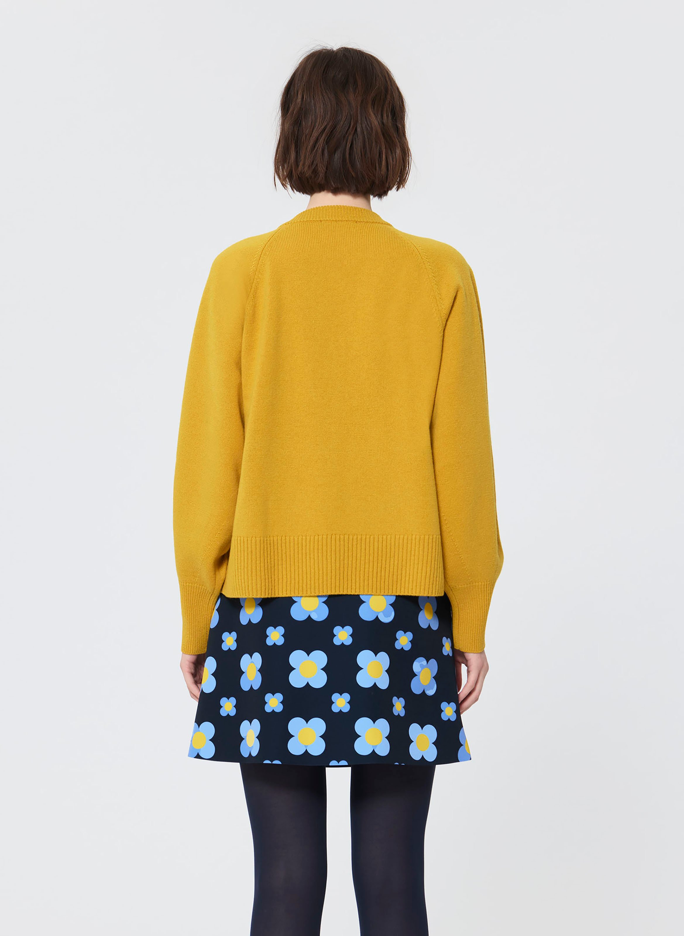 Pull col v en laine TARA JARMON Jaune